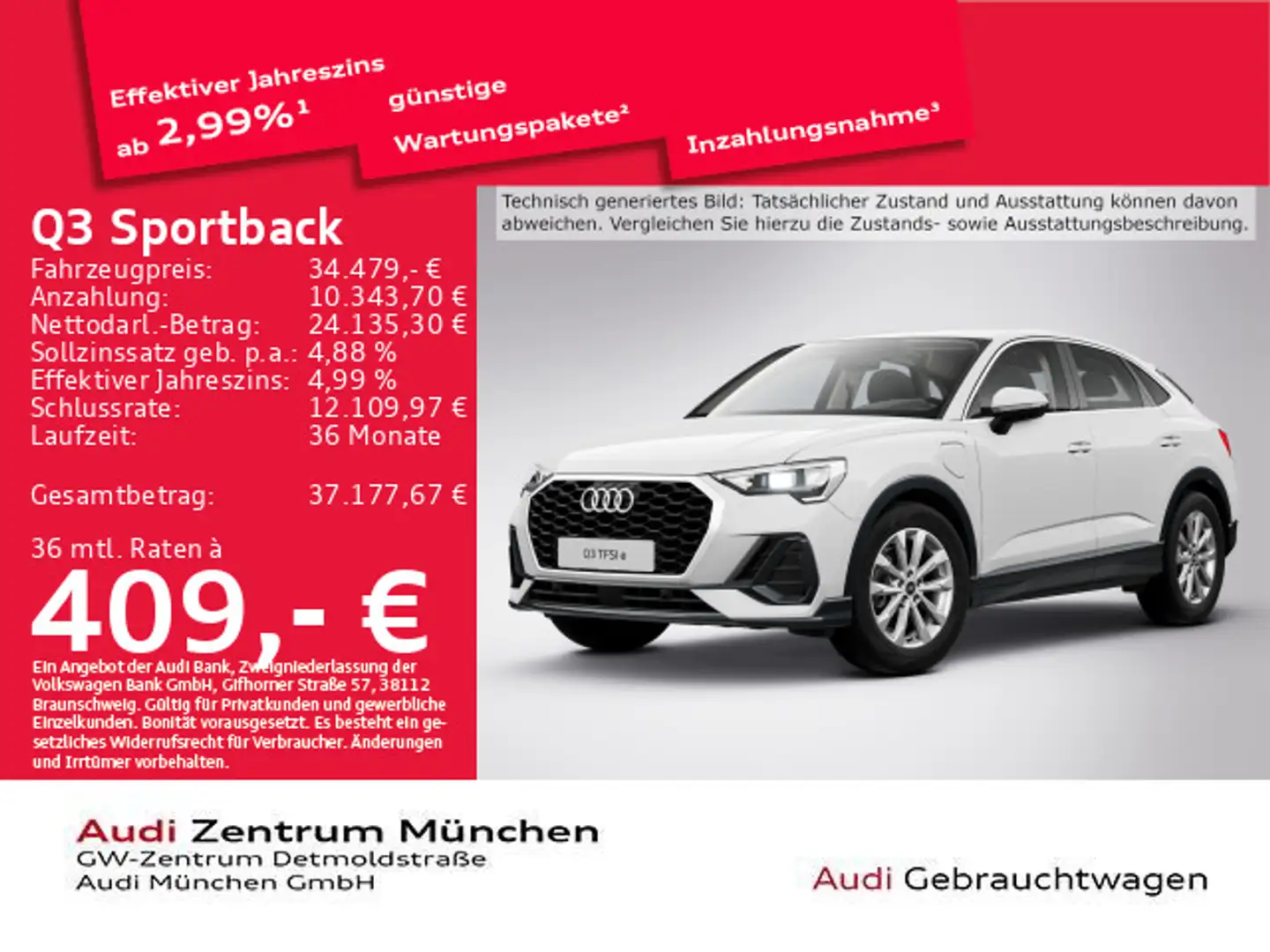 Audi Q3 45 TFSI e AHK/Virtual/Navi Weiß - 1