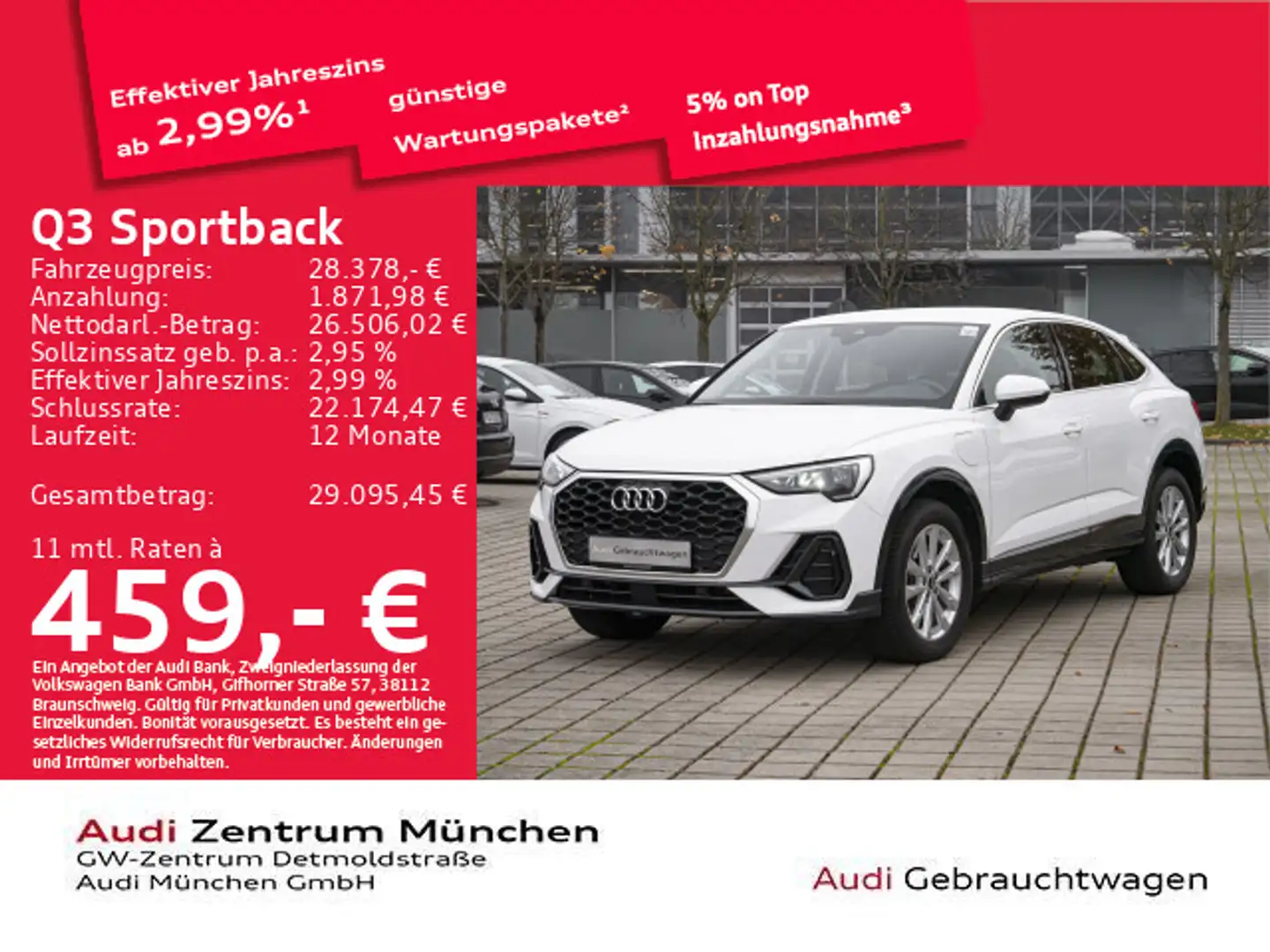 Audi Q3 45 TFSI e AHK/Virtual/Navi Weiß - 1