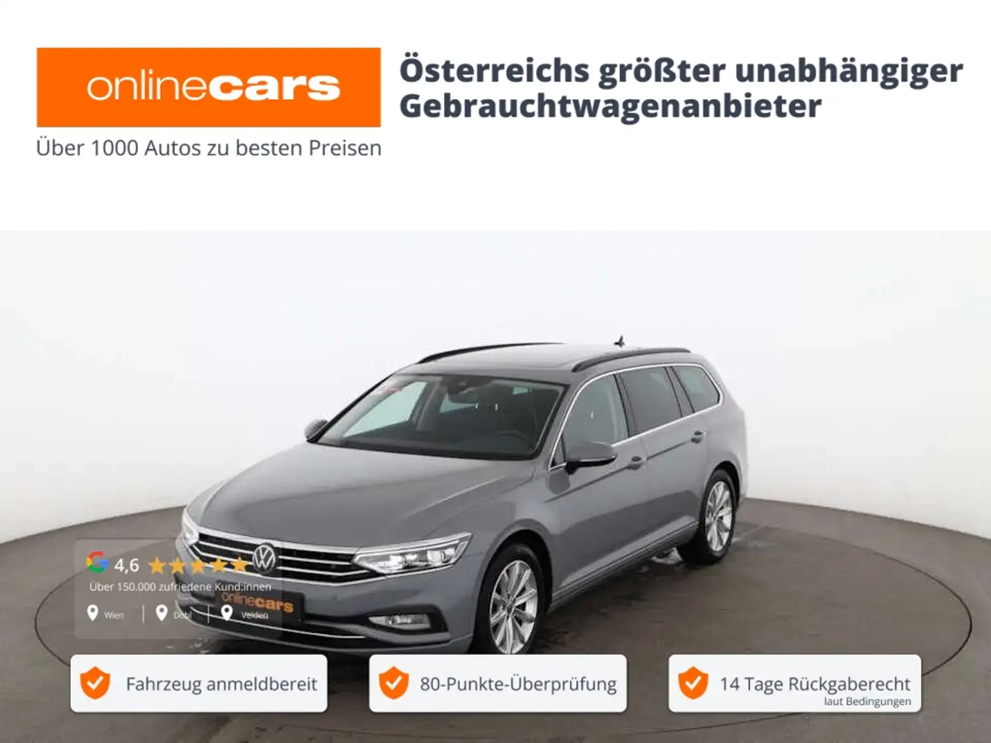 Volkswagen Passat Variant 2.0 TDI 4x4 Aut MATRIX STANDHZG Grau - 1