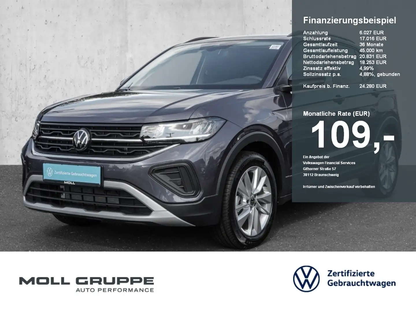 Volkswagen T-Cross 1.0 TSI DSG Life ALU LED KAM Gri - 1