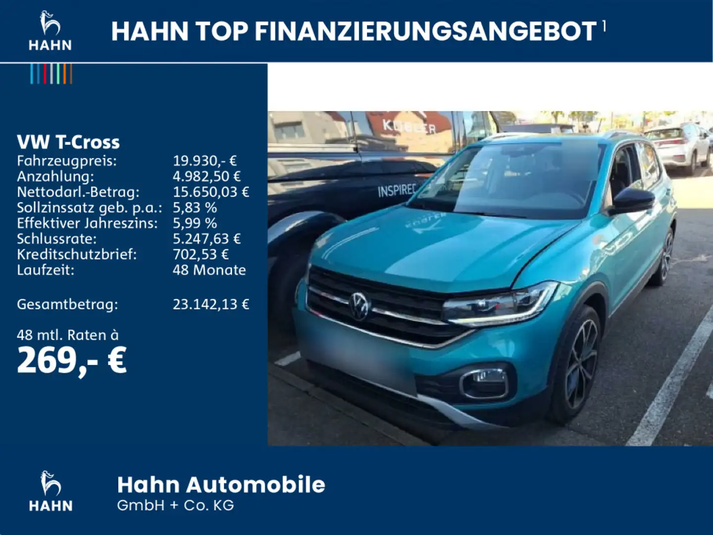 Volkswagen T-Cross 1.0TSI Style ACC AHK LED Navi Totwinkel Grün - 2