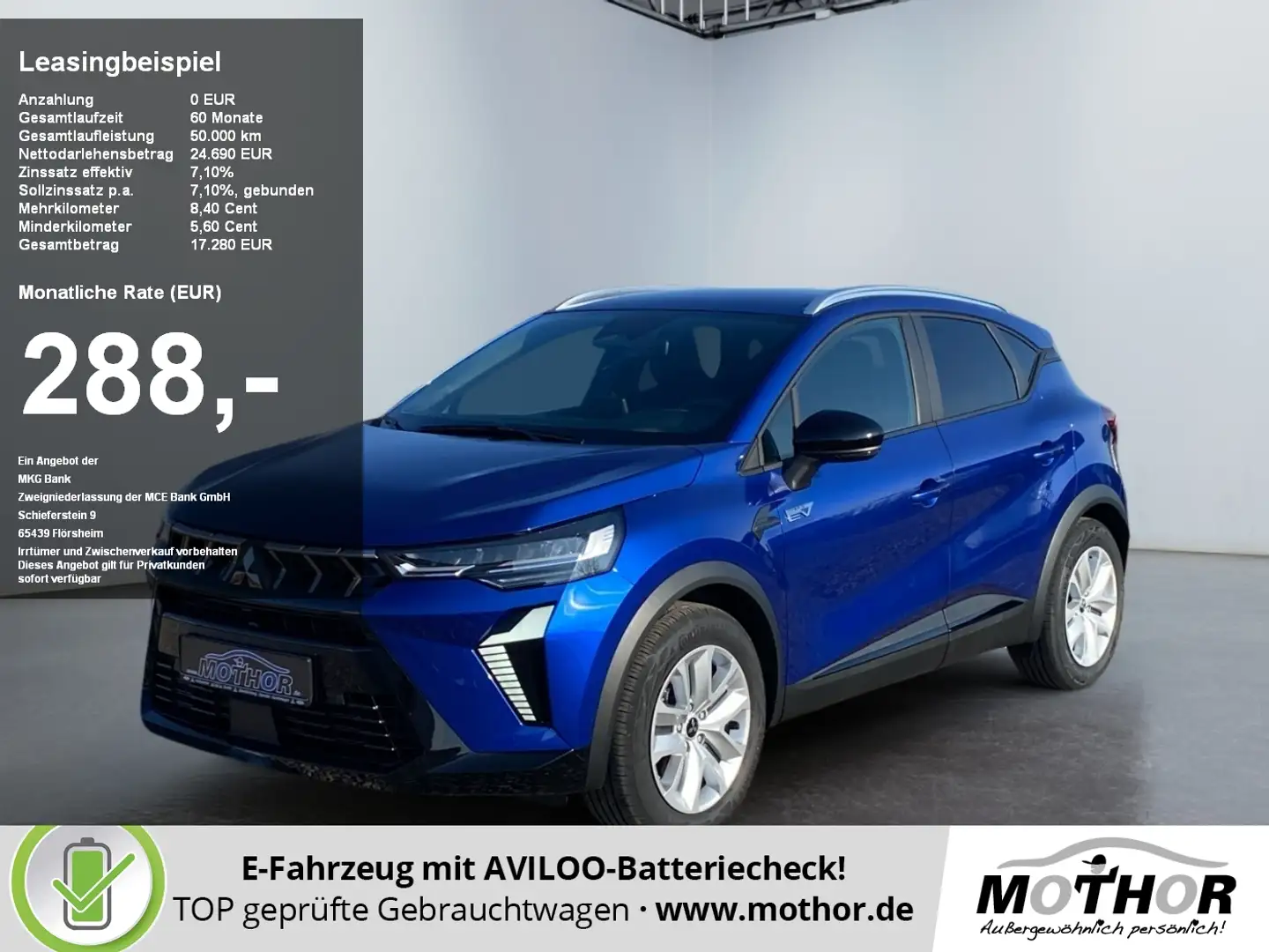 Mitsubishi ASX Plus Hybrid 1.6l Automatik TEMP KAM SHZ  NAV Blau - 1