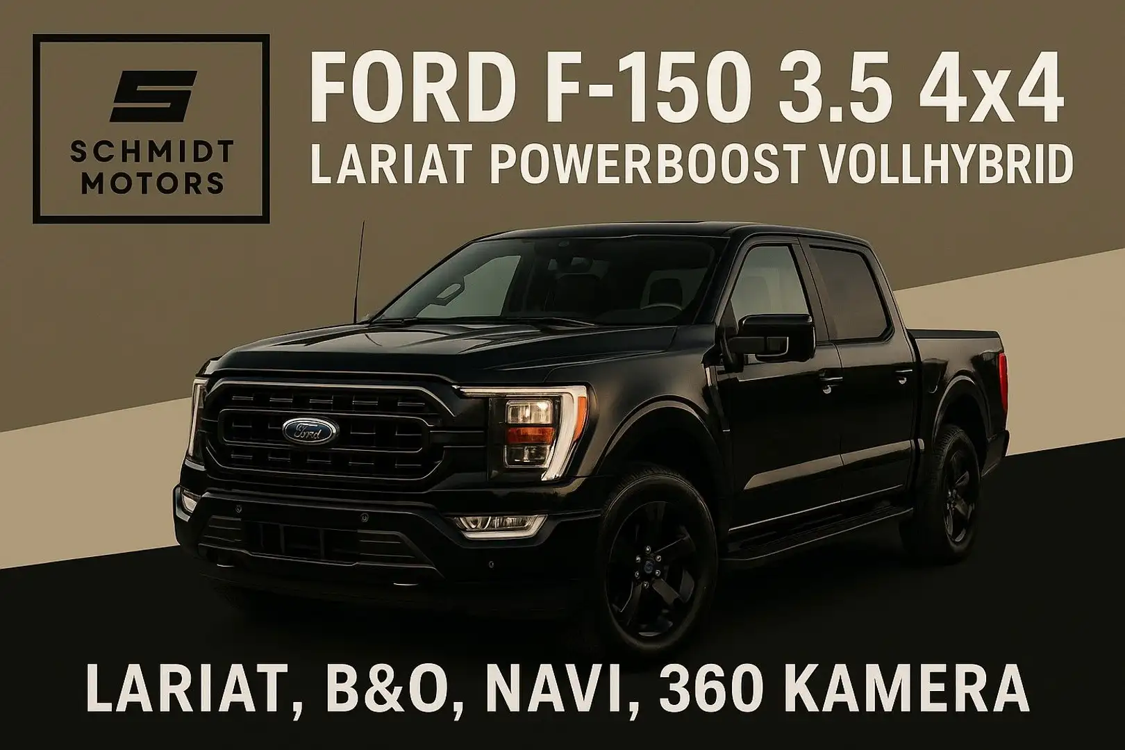 Ford F 150 3.5 4x4 Lariat*B&O* Navi*Hybrid*Powerboost Negru - 1