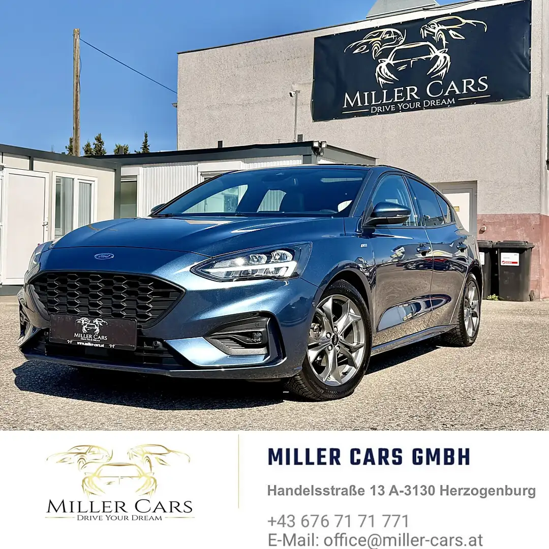Ford Focus 1,0 EcoBoost ST-Line Aut.*Servicegepflegt*neues... Blau - 1