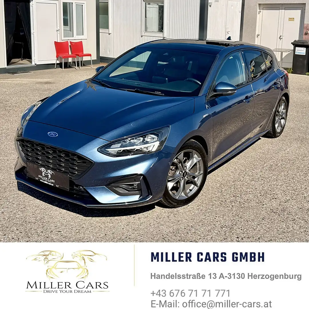 Ford Focus 1,0 EcoBoost ST-Line Aut.*Servicegepflegt*neues... Blau - 2
