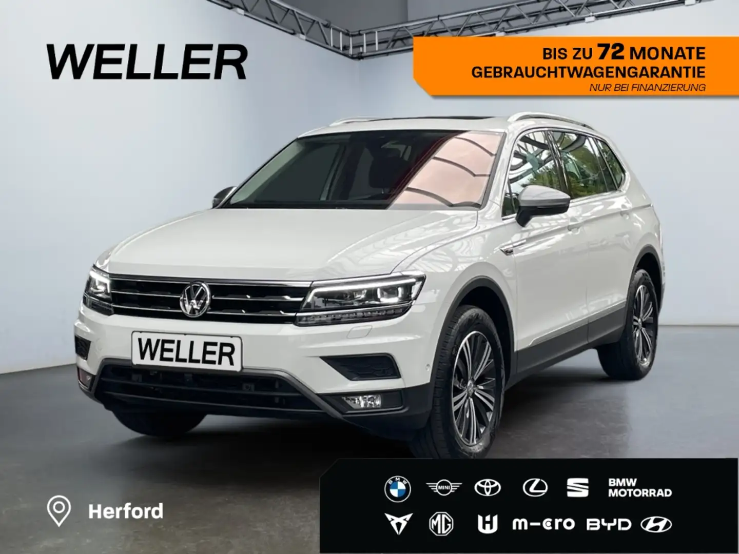 Volkswagen Tiguan Allspace 2.0 TDI 4M DSG Highline *HUD*360°* Weiß - 1