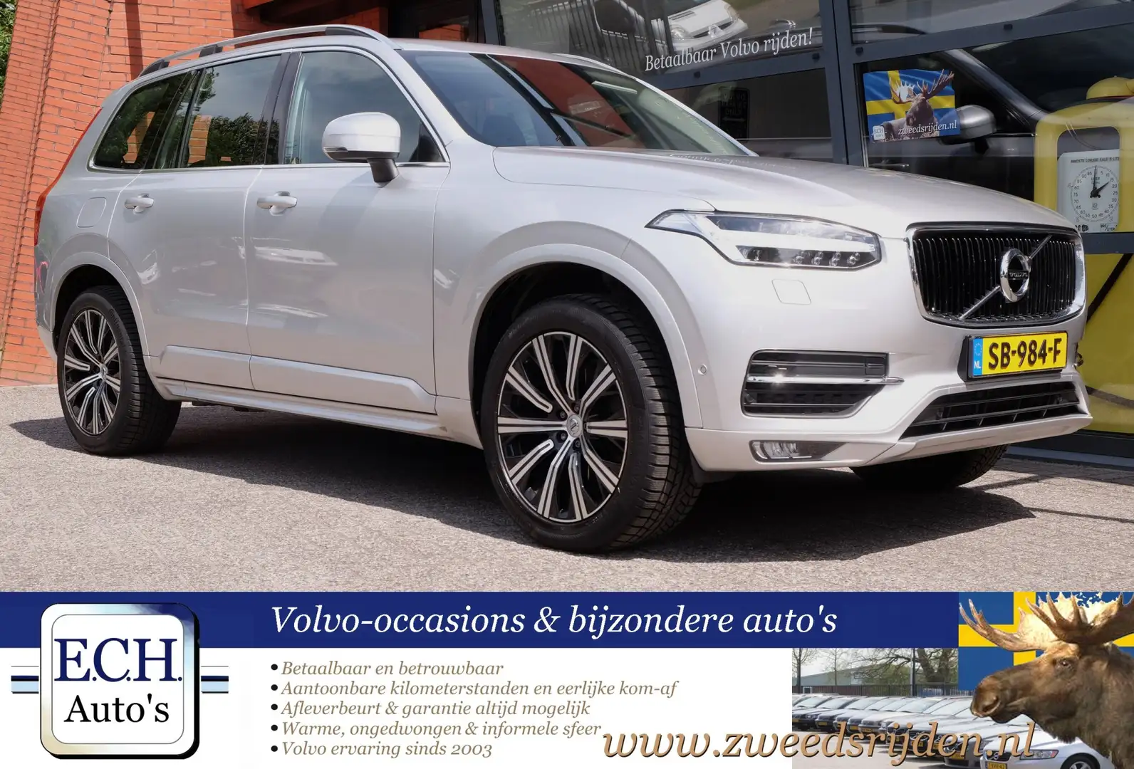 Volvo XC90 D5 235 pk AUT. AWD Leer, 7 zits, Adaptieve CC, Ele Argento - 1