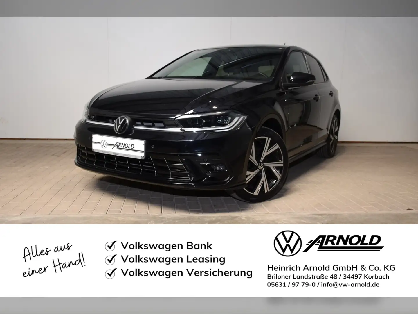 Volkswagen Polo TSI R-Line Schwarz - 1