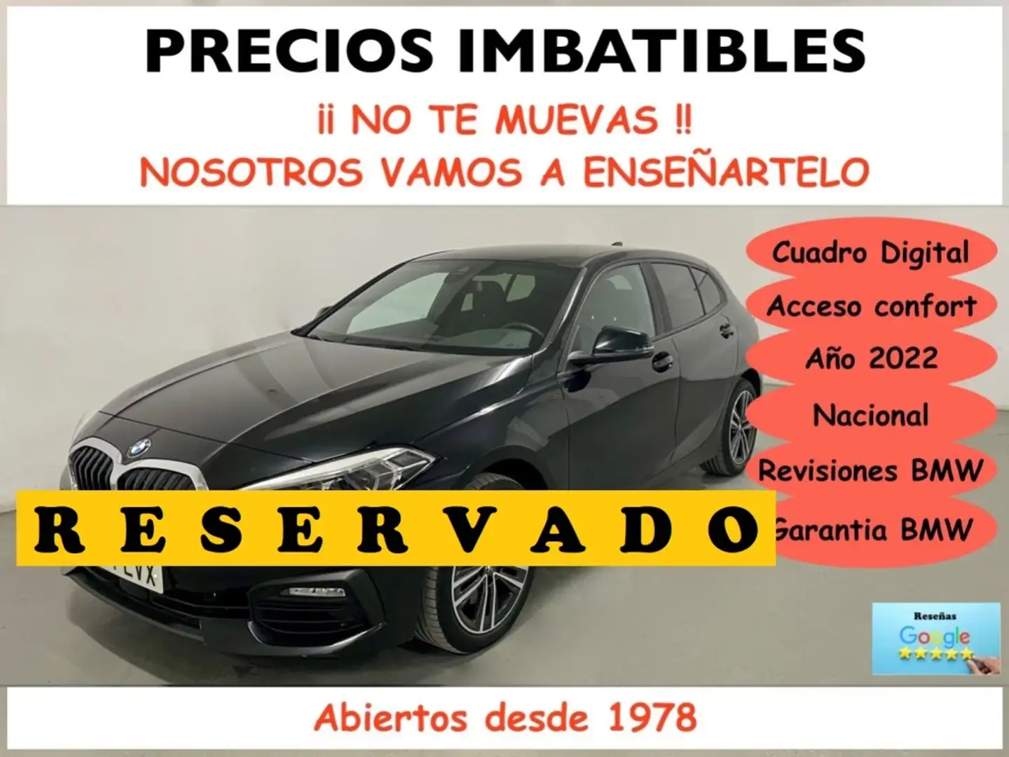 BMW 118 118dA Negro - 1