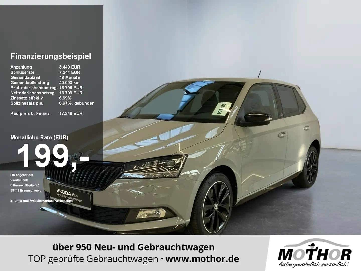 Skoda Fabia Monte Carlo 1.0 TSI SHZ LM LED KeyLess Grigio - 1