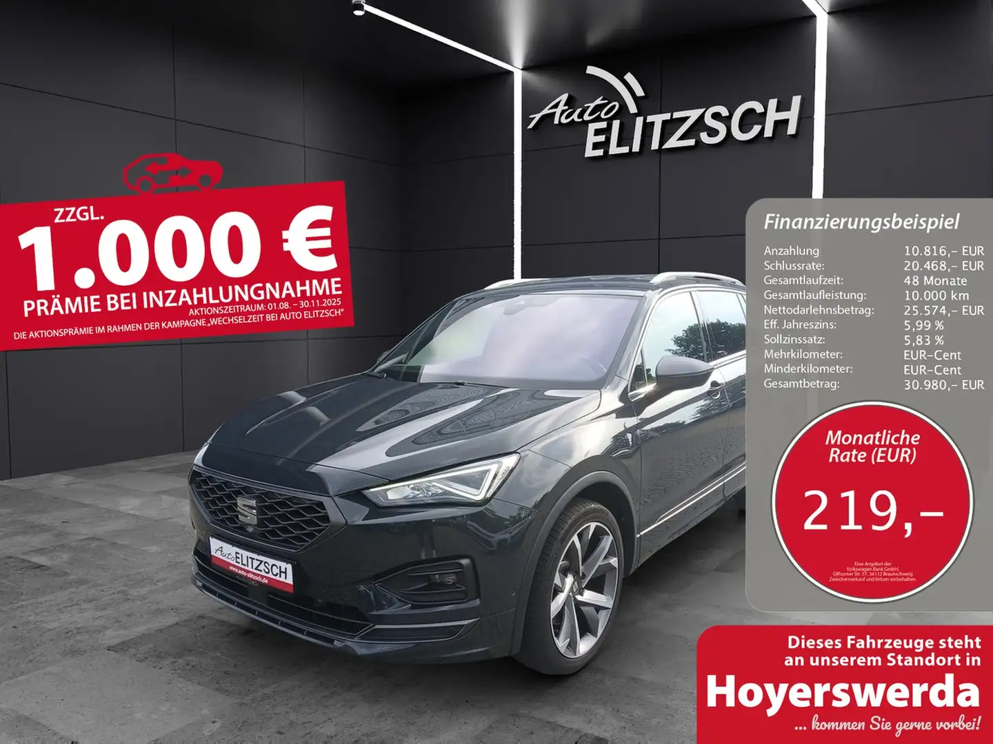 SEAT Tarraco TDI FR-Line DSG 4Drive STH LED Navi AID ACC 360... Grau - 1