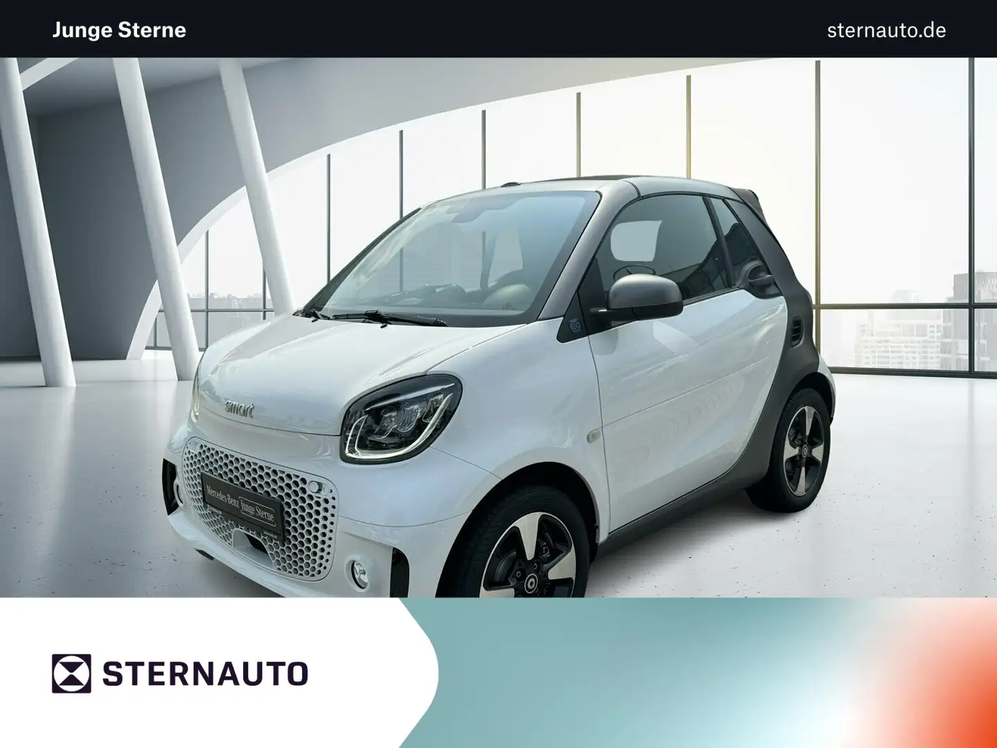 smart forTwo smart EQ fortwo cabriolet Exclusive 22KW LED RüCam Weiß - 1