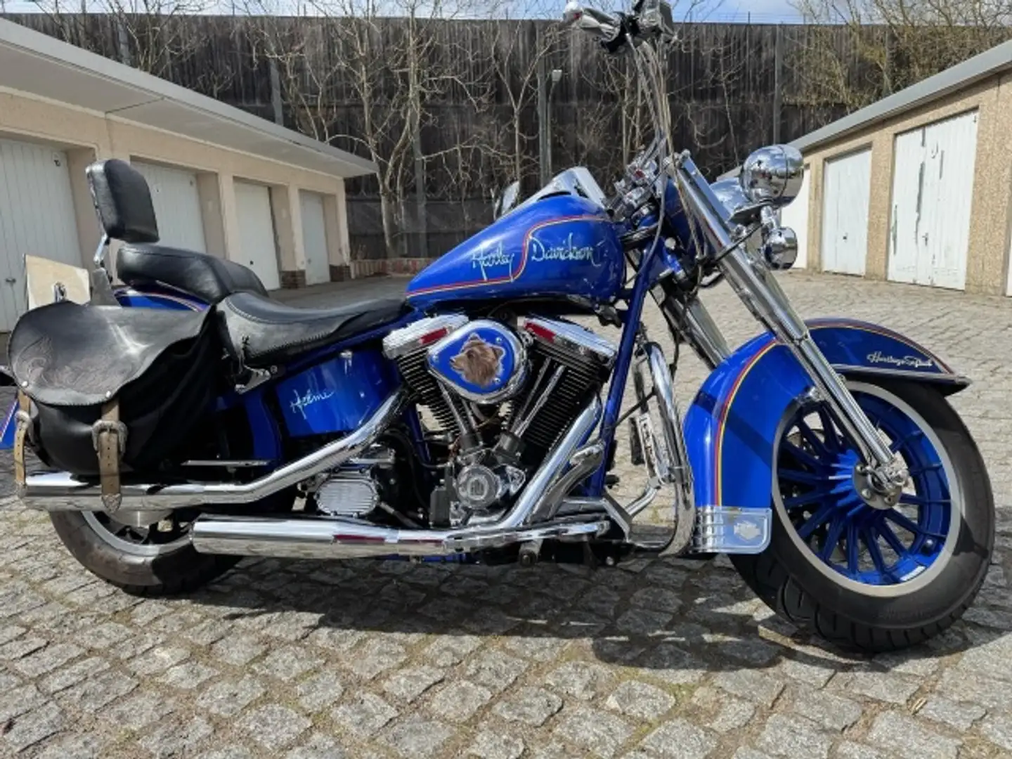 Harley-Davidson Softail Heritage Softtail Classic - im Haas Rahmen Blau - 2