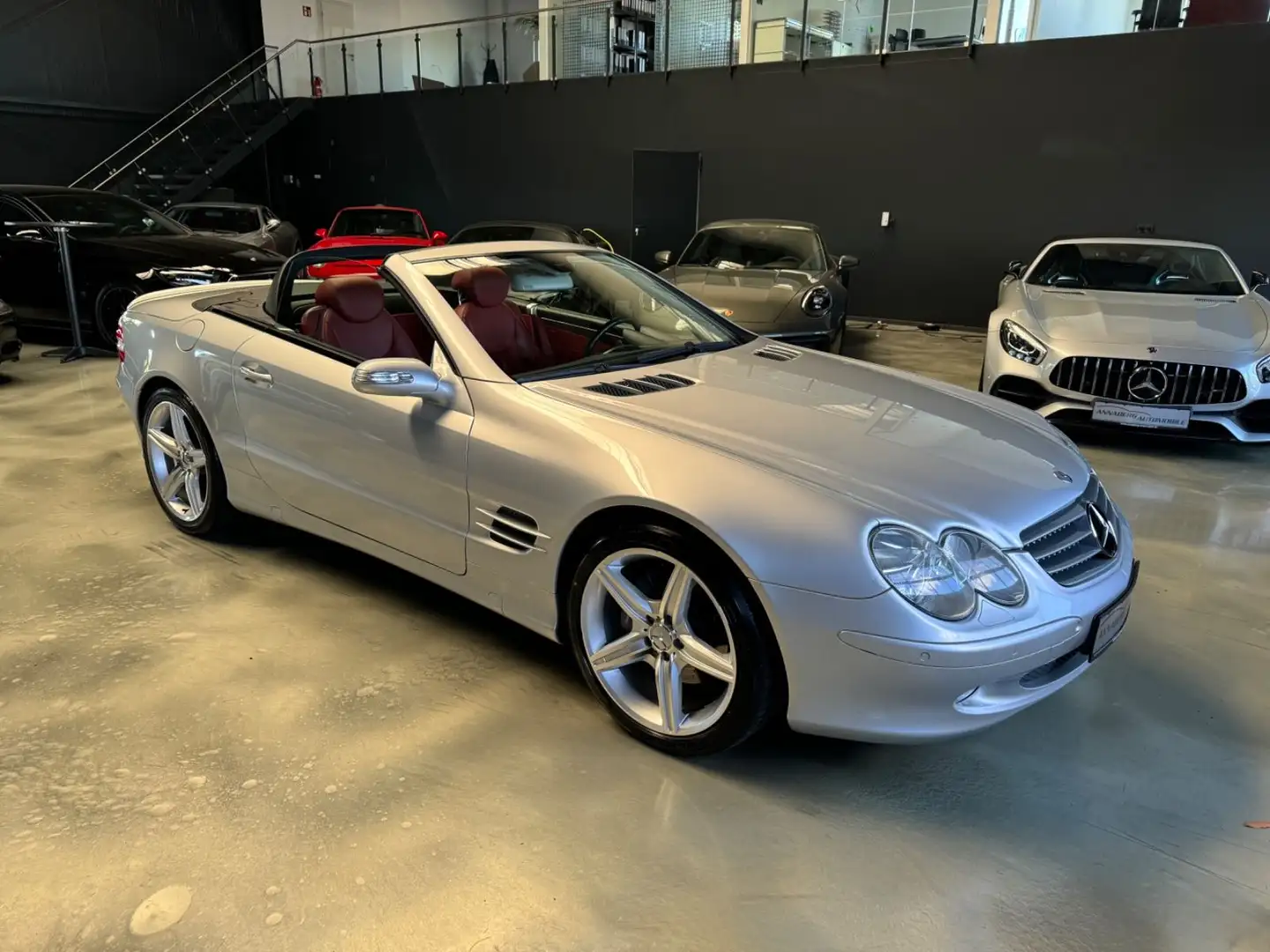 Mercedes-Benz SL 500 AMG 19 ZOLL/UNFALLFREI/LEDER-ROT Silber - 2