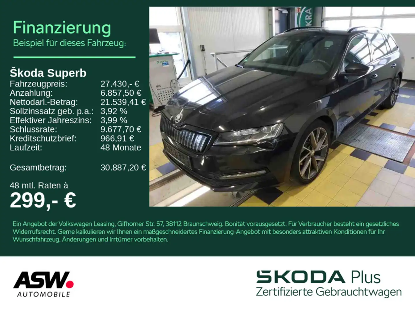 Skoda Superb Combi iV Sportline 1.4 TSI DSG Stdhzg AHK Schwarz - 1