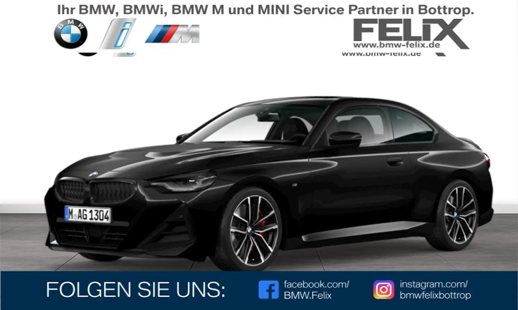 BMW 220 i Coupé M SPORT PRO+19"+COMFORT+INNOVATIONSPAKET Black - 1