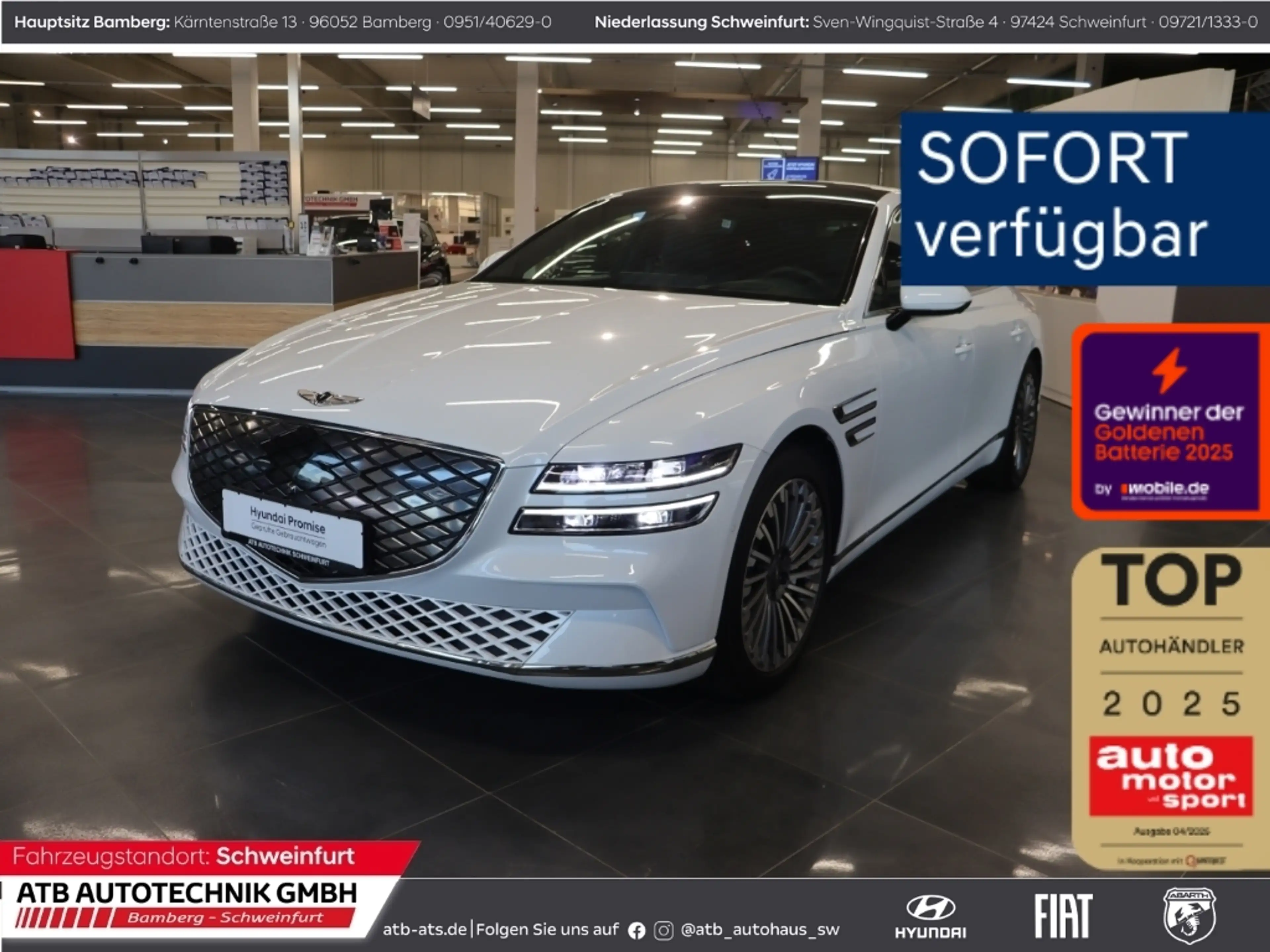 Genesis G80 Electrified 4WD Luxury 87,2 kWh 98,1% SOH Solardac