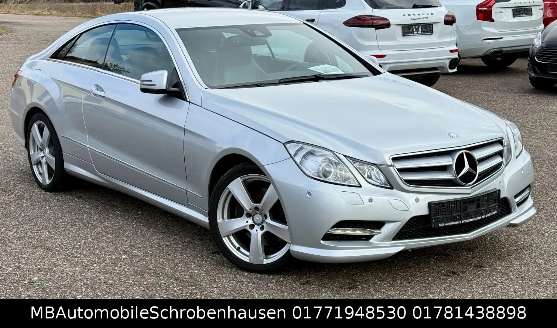 Mercedes-Benz E 350 E350 Coupe AMG LEDER XENON PDC 1HAND Sport-Paket Zilver - 1