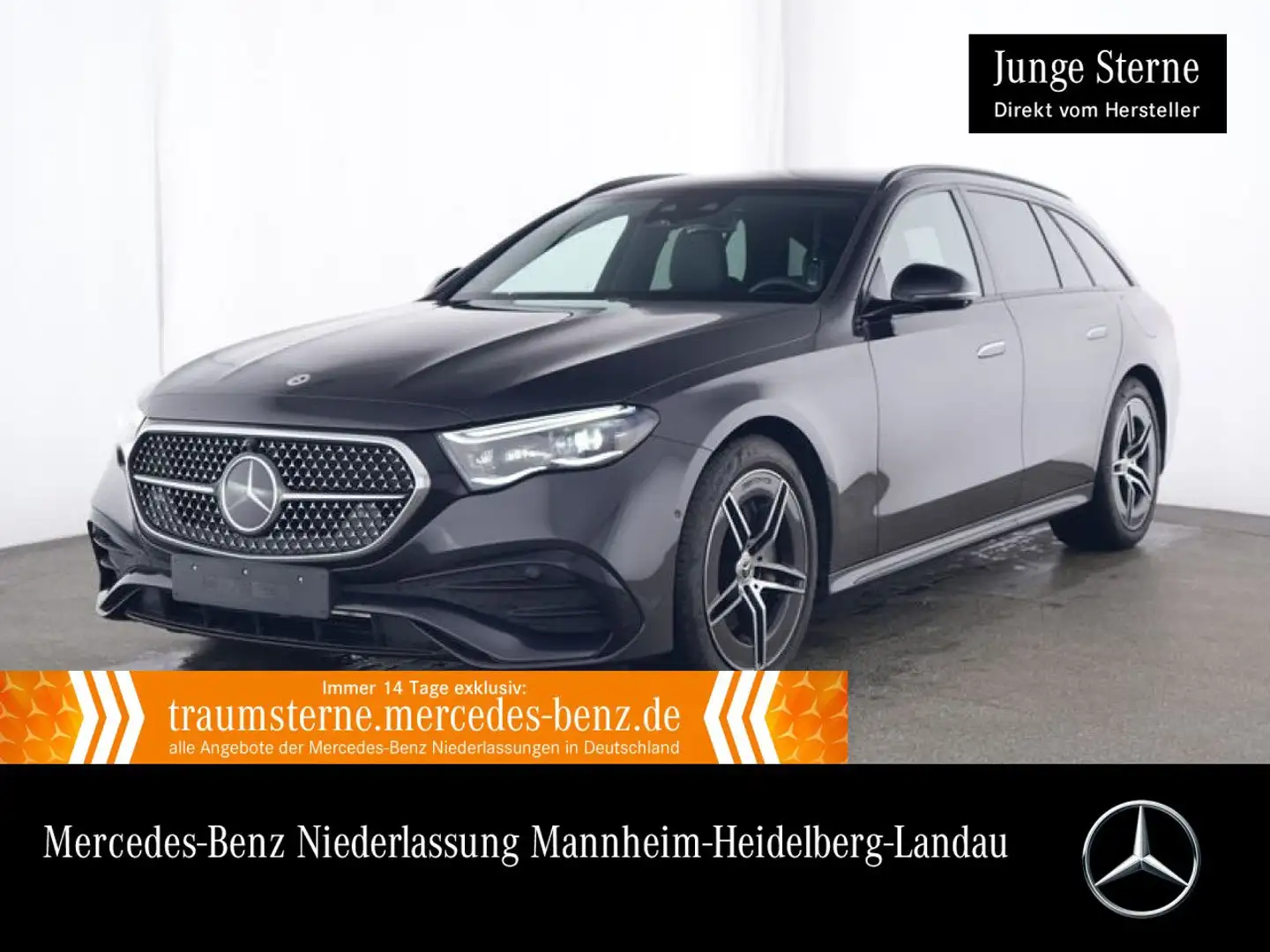 Mercedes-Benz E 300 e T Hybrid AMG Fahrass 360° Distr. AHK Night Grau - 1
