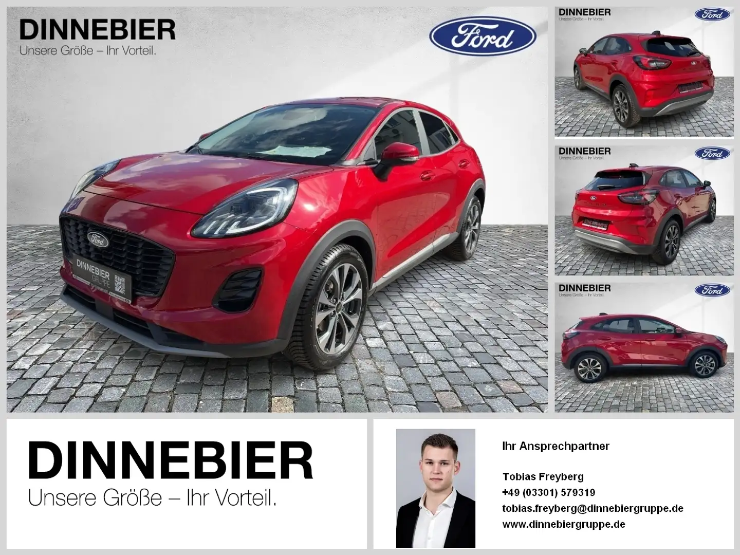 Ford Puma Titanium LED+Kamera+Navi+Winterpaket Rouge - 1