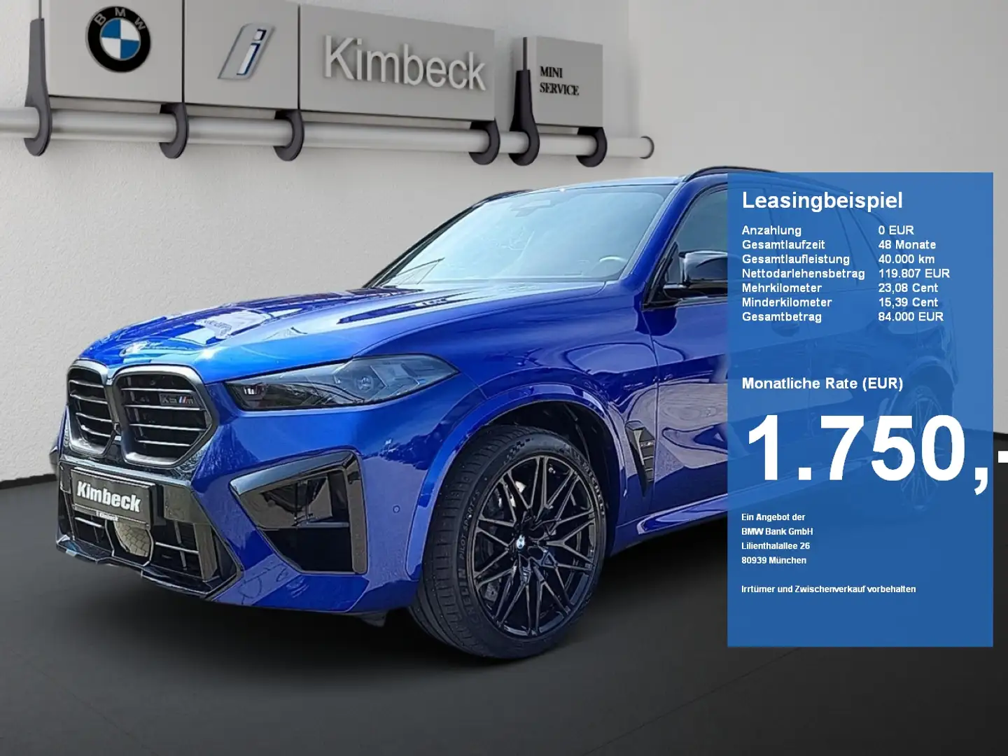 BMW X5 M Competition Massage Sitzbelüft ACC 360° Blau - 1