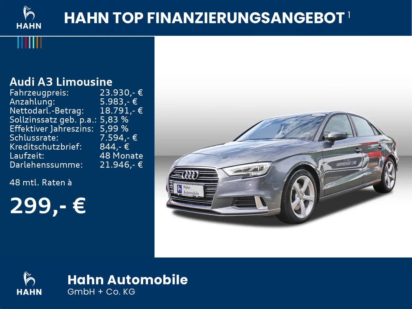 Audi A3 2.0TFSI S-trc qu sport AHK LED Temp Grau - 2