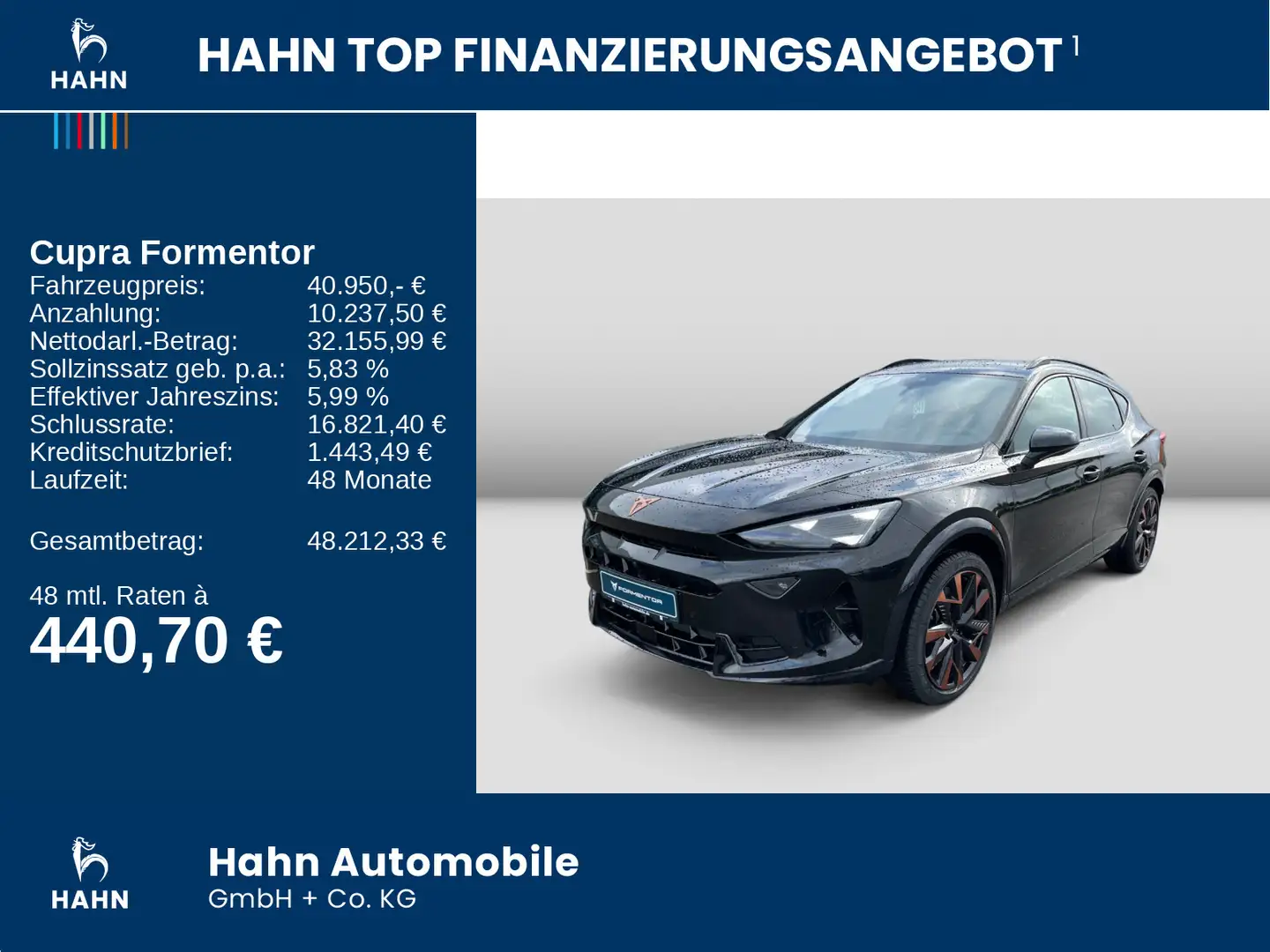 CUPRA Formentor VZ 2.0 TSI 195 kW Sitzh.AHK Navi Schwarz - 2