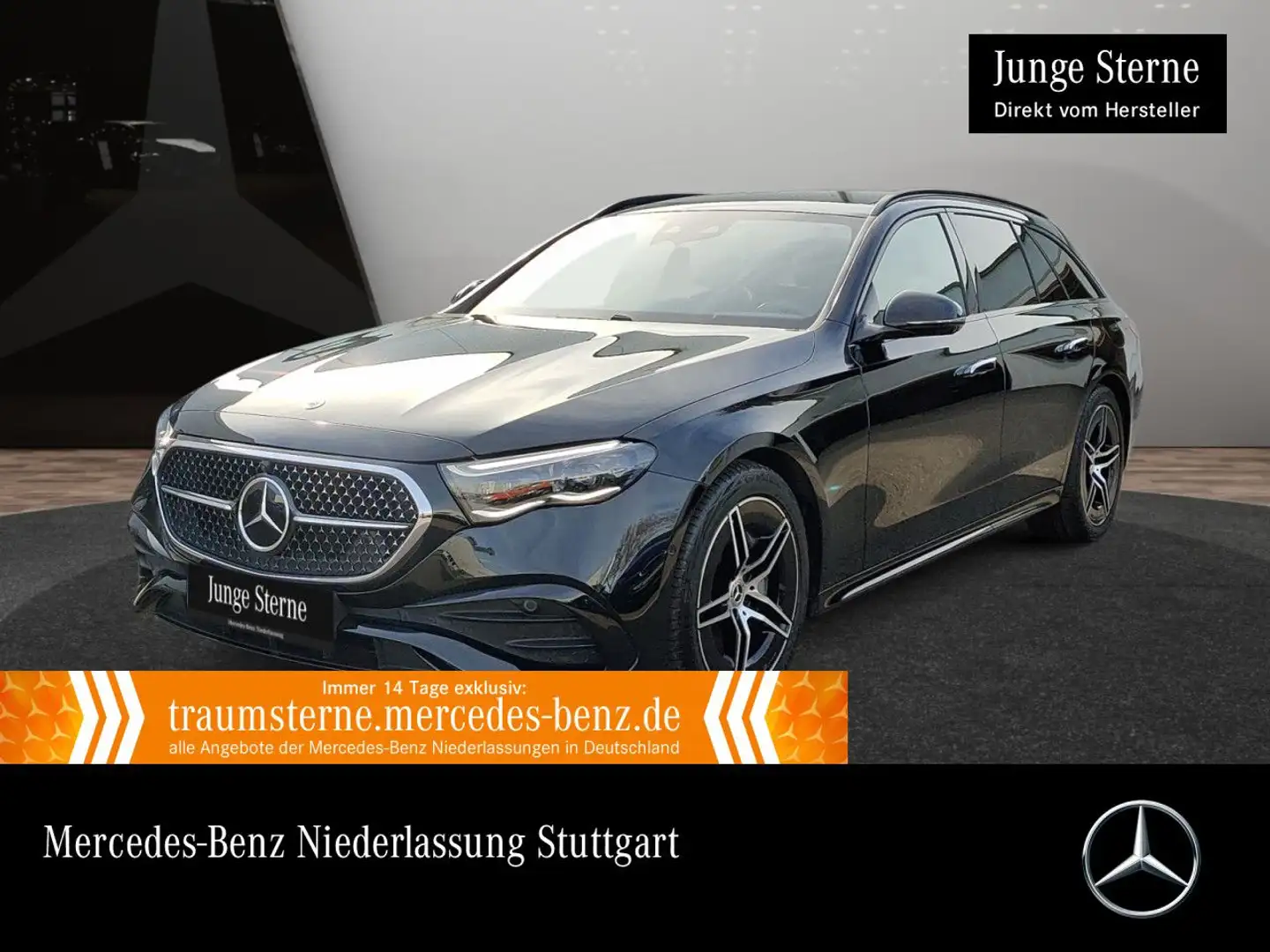 Mercedes-Benz E 300 e T AMG Fahrass 360° Pano Distr+ AHK Night Noir - 1
