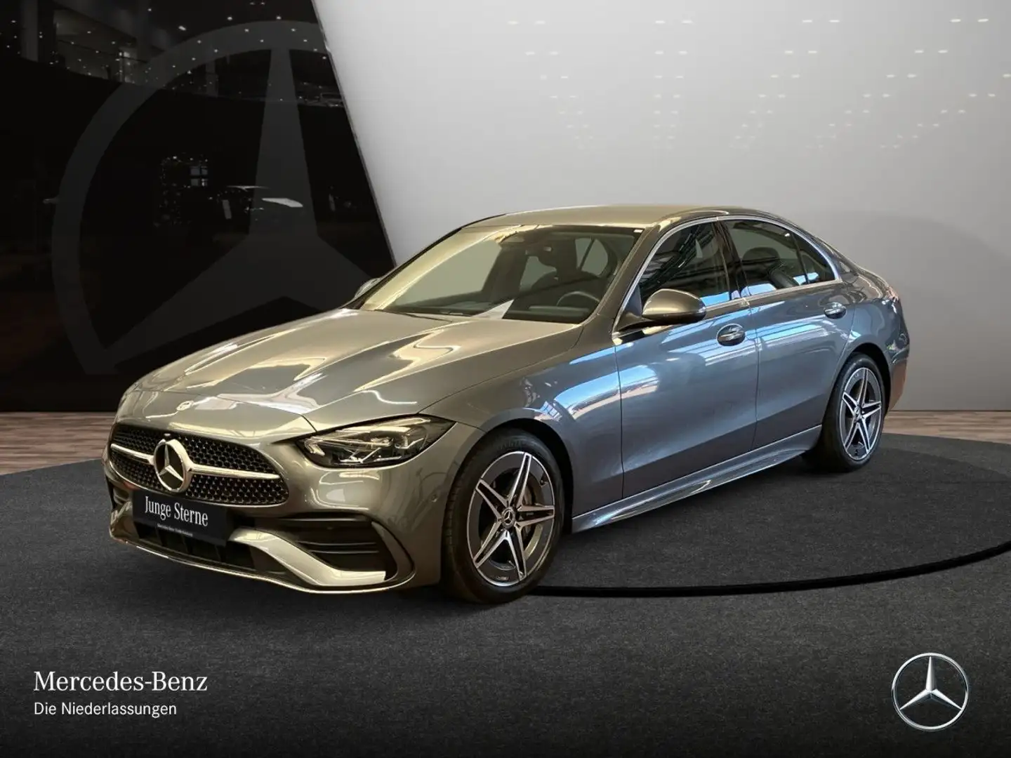 Mercedes-Benz C 200 d AMG+AHK+LED+KAMERA+TOTW+KEYLESS+9G Grijs - 2