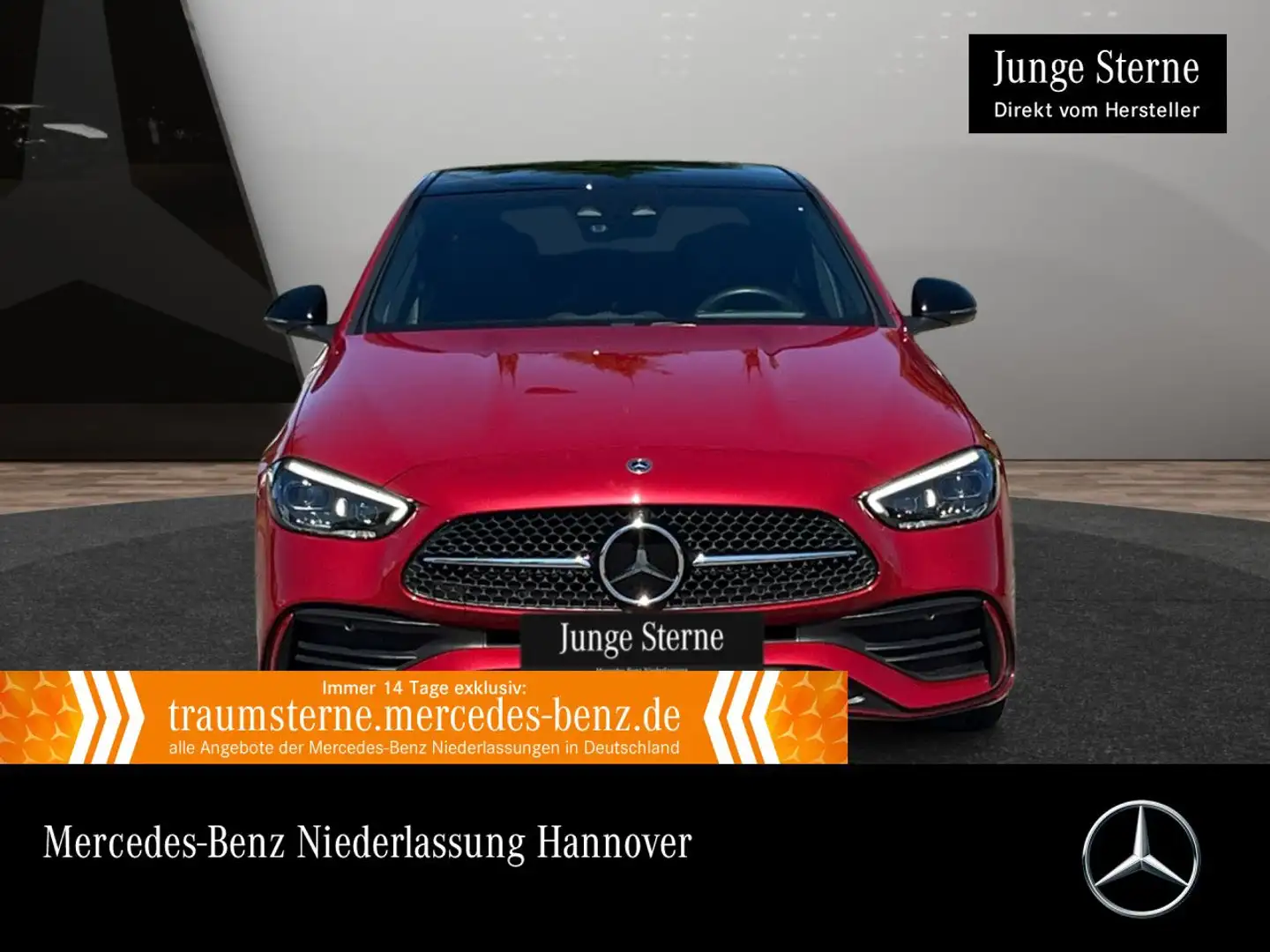 Mercedes-Benz C 200 AMG+NIGHT+PANO+360+BURMESTER+KEYLESS+9G Rot - 1