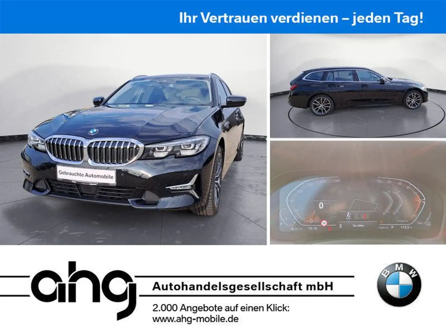 BMW 330 i xDrive Touring Luxury Line Aut. HiFi. Leder Nero - 1