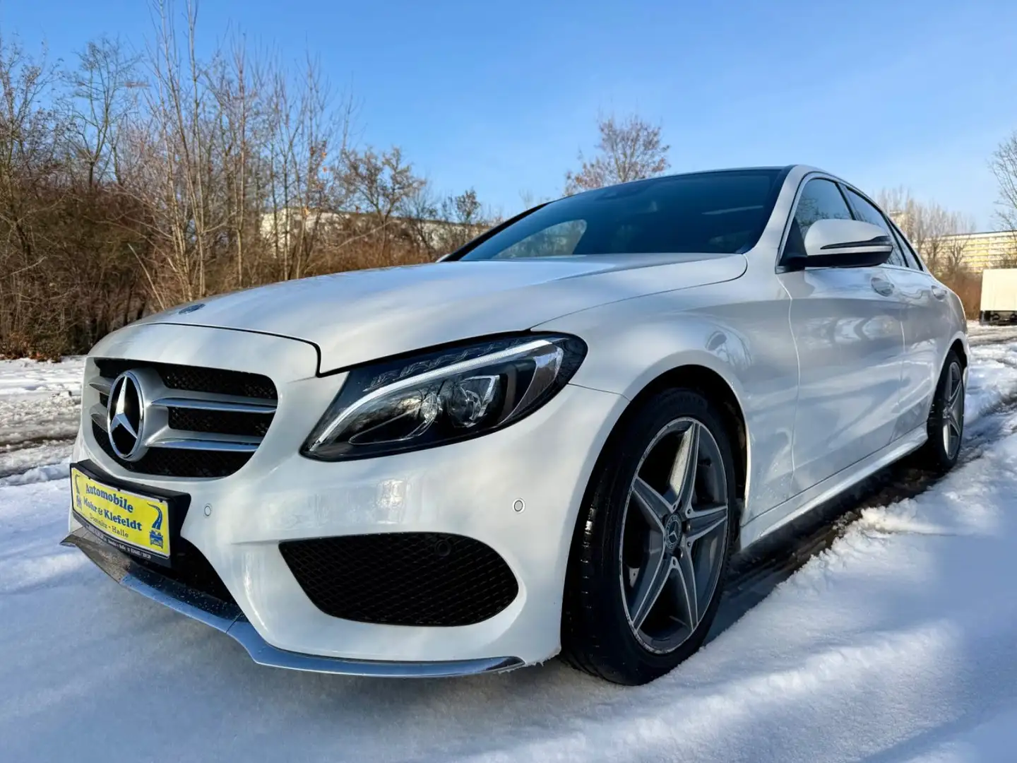 Mercedes-Benz C 200 9G Tronic AMG Line*AMBI*LED*PANO*AHZV*PDC* Blanc - 1