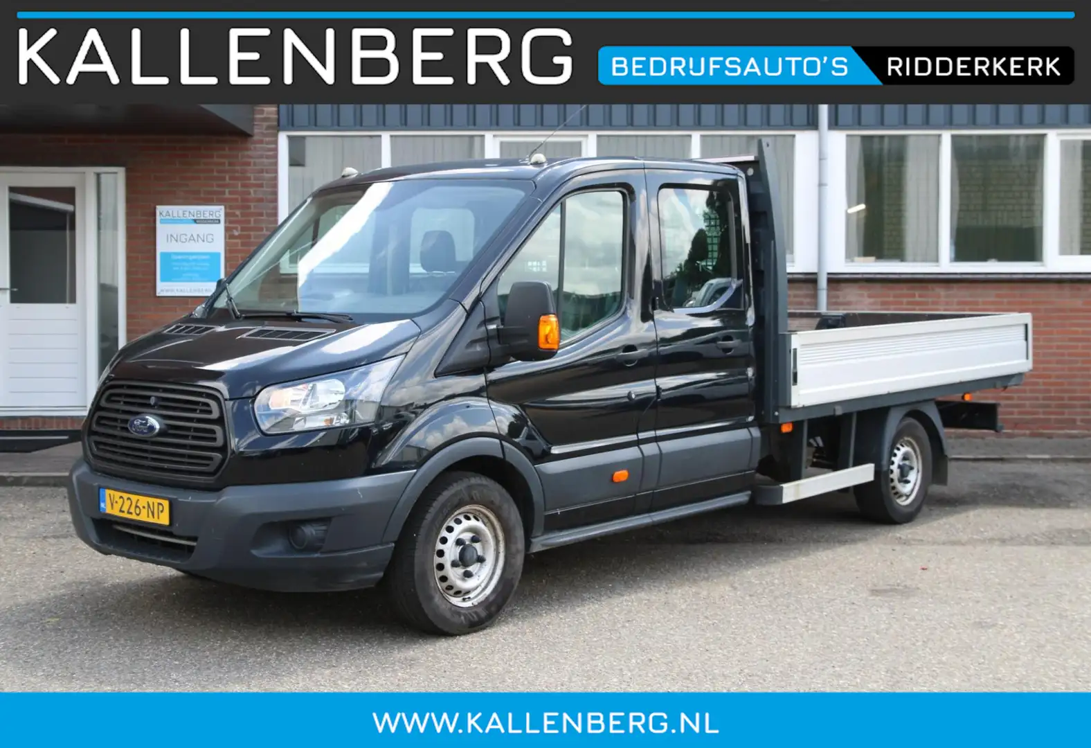 Ford Transit 350 2.0 TDCI L4H1 DC / Laadkraan / Pick up / 7 per Zwart - 1