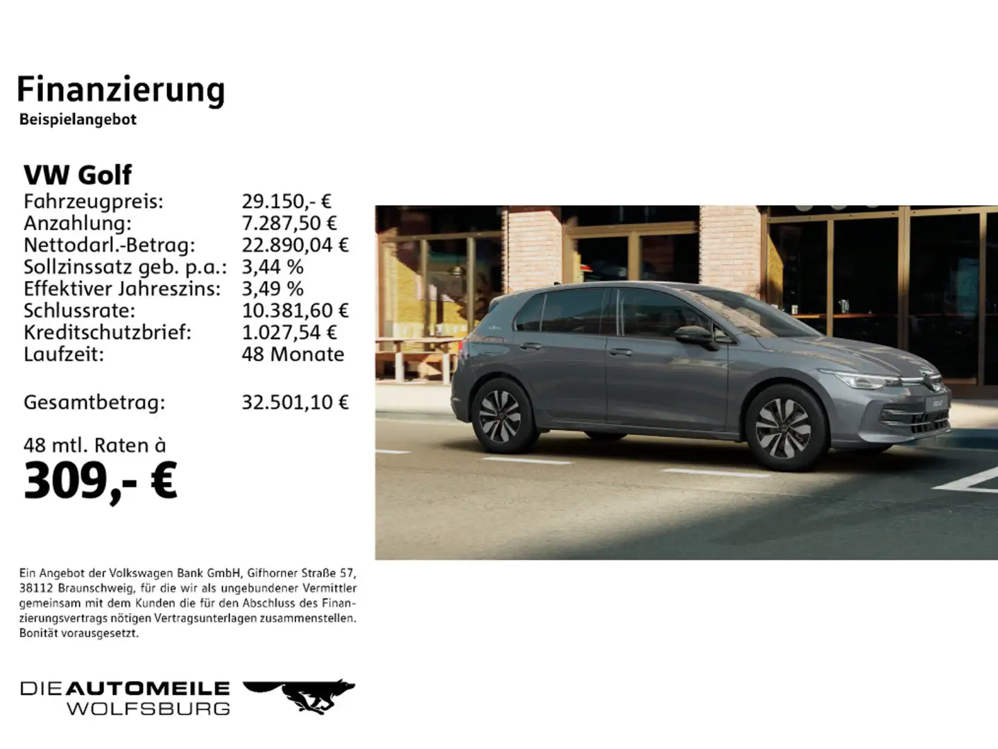 Volkswagen Golf 8 VIII 1.5 eTSI DSG Goal LED+/ACC/AHK Grau - 2