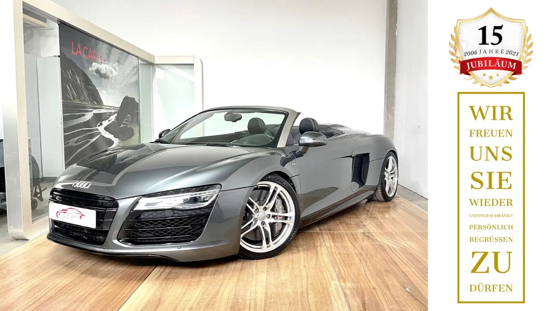 Audi R8 Spyder 5.2 FSI quattro Gris - 1