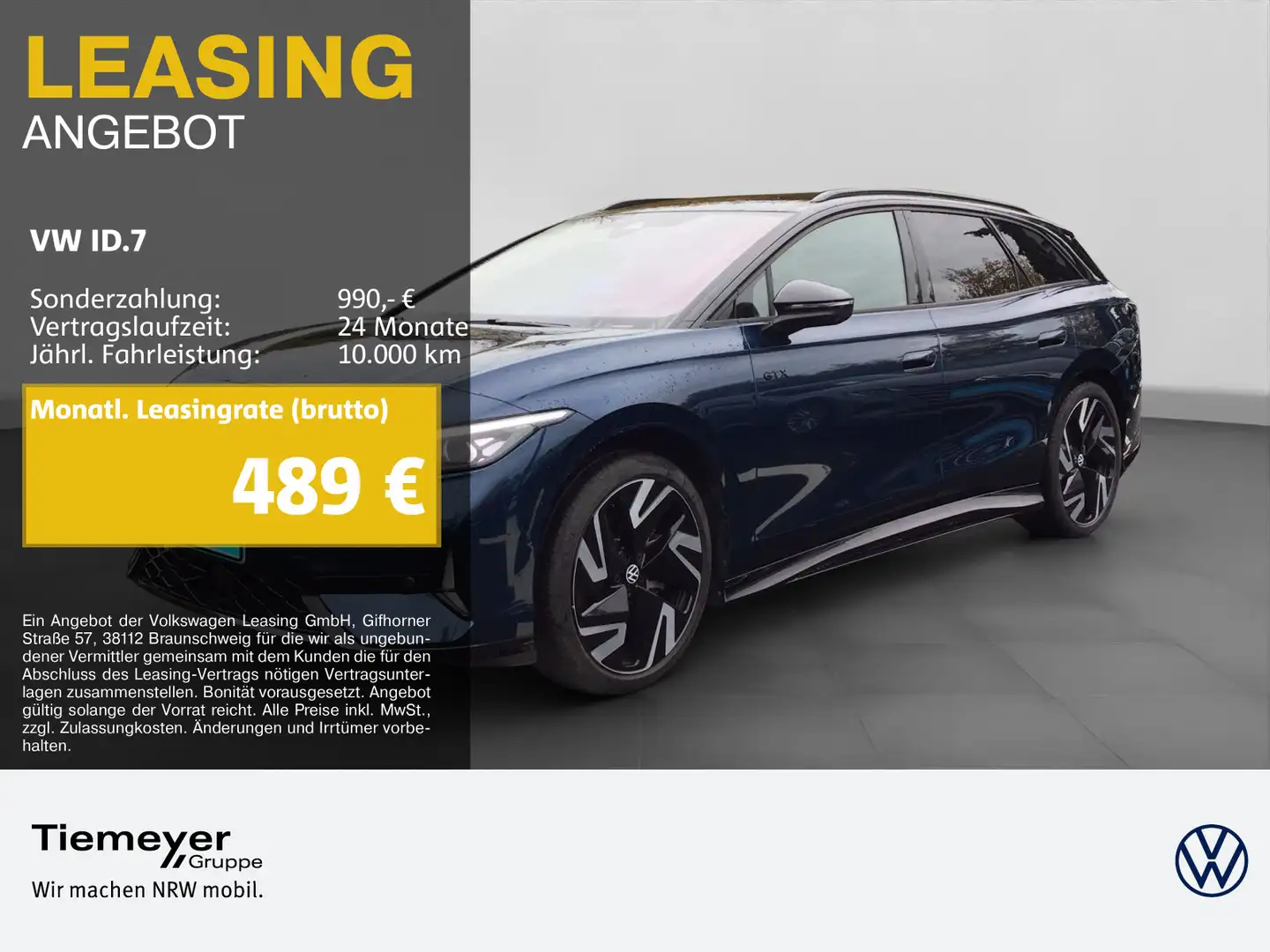 Volkswagen ID.7 Tourer GTX 4M LM21 NAVI AHK KAMERA Blau - 1