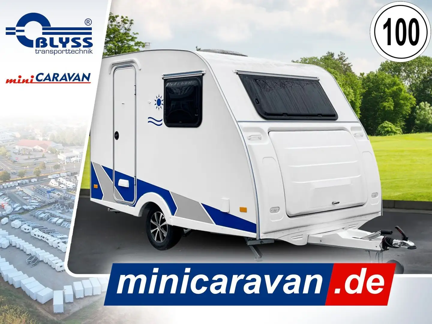 Niewiadow Wohnwagen Caravan 293x190x184cm 850kg zGG Weiß - 1