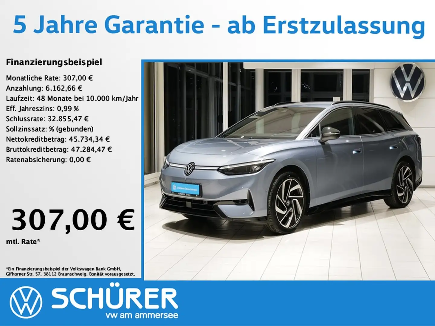 Volkswagen ID.7 Tourer Pro Wärmepumpe AHK IQ-Light 360° Bleu - 1