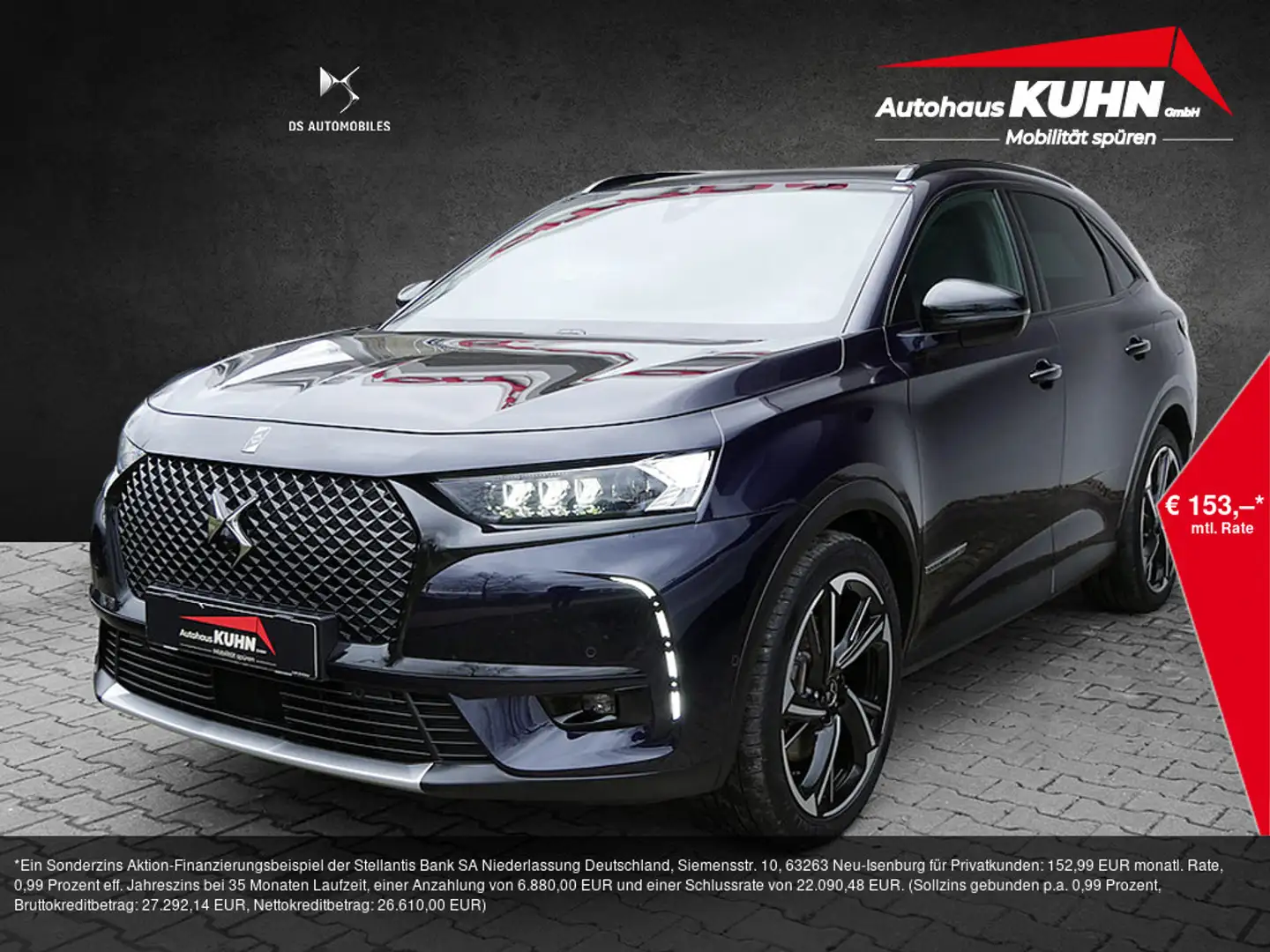 DS Automobiles DS 7 Crossback E-Tense Louvre 4x4 PANO 360° Blauw - 1