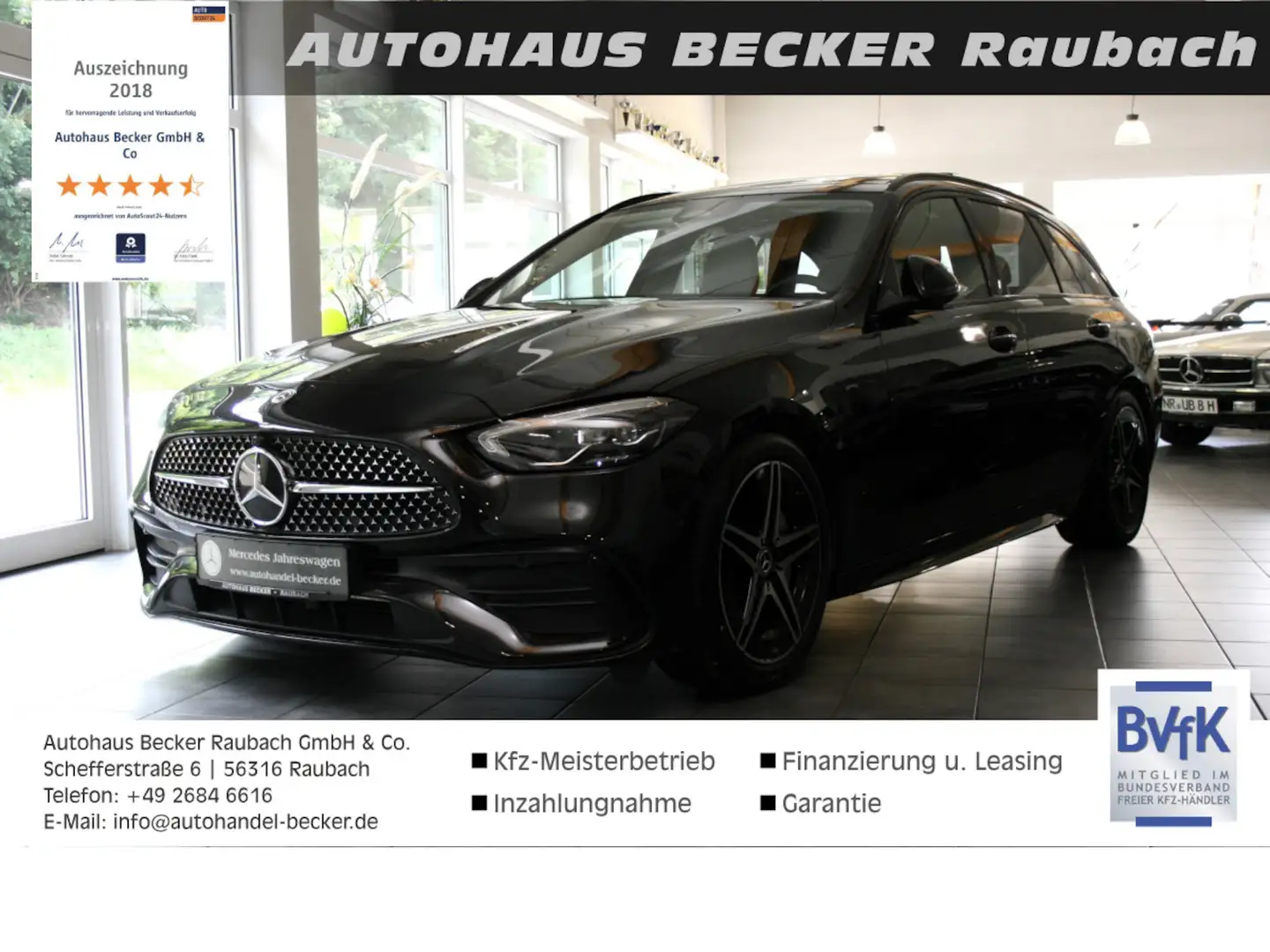 Mercedes-Benz C 180 T AMG *Night*Memory*Pano-Dach*Totwinkel Negro - 1
