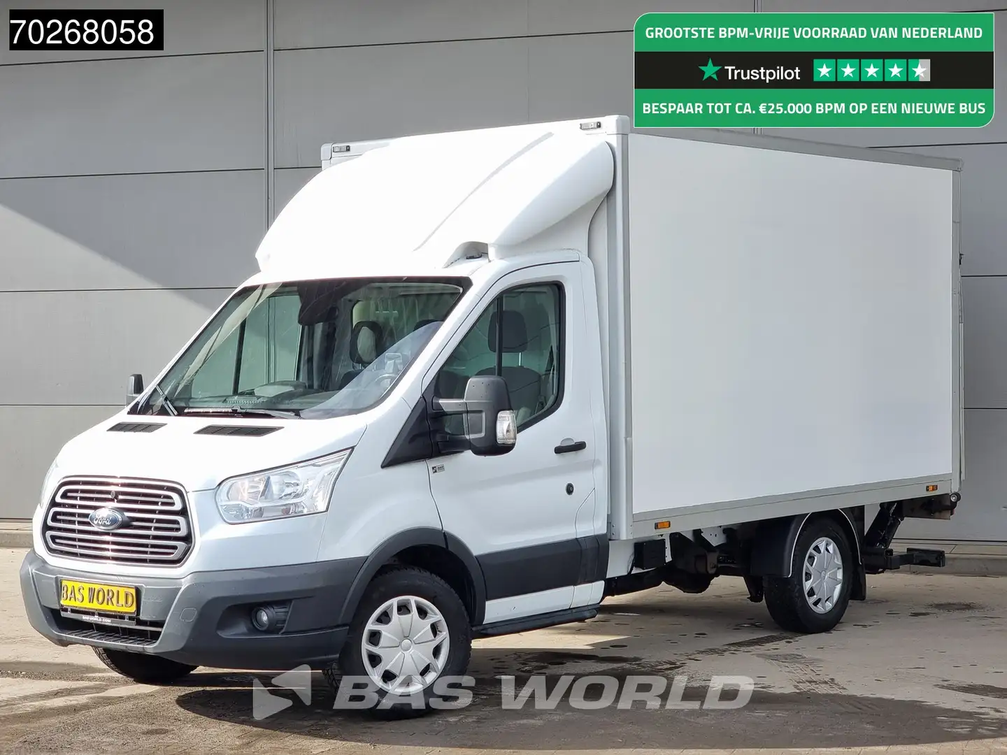 Ford Transit Laadklep Bakwagen Zijdeur Euro6 Airco Cruise Meube Wit - 1