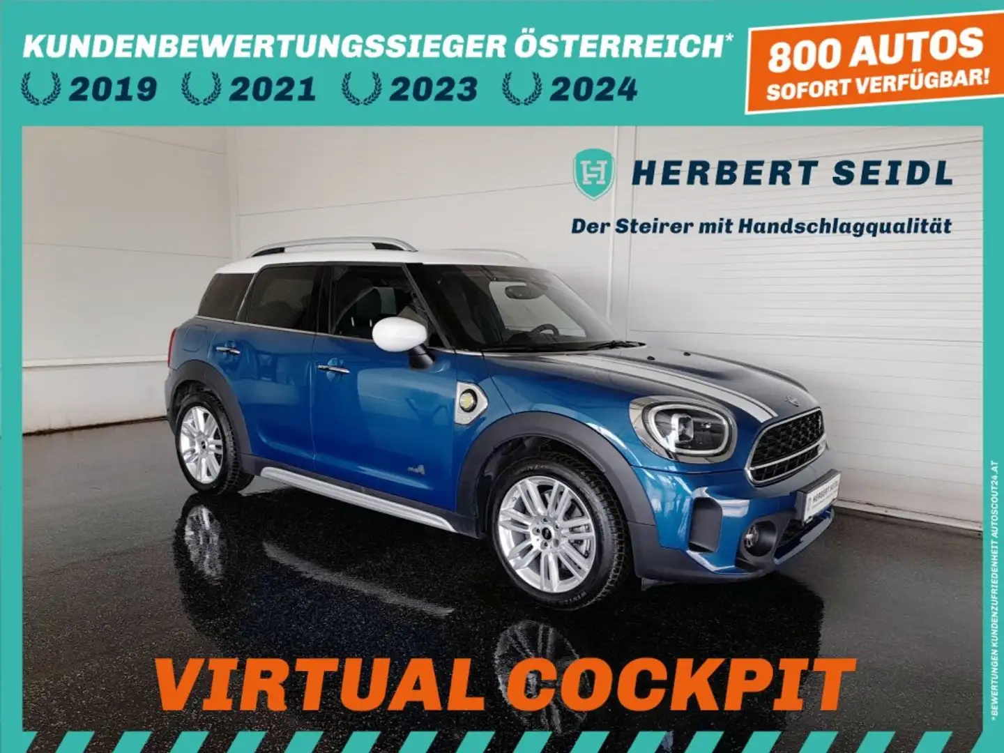 MINI Countryman SE All4 Countryman 4x4 PHEV Aut. *VOLL LED / NAVI / KAMERA / VIRTUELL / TEILLEDER-SPORTSITZE / 2-ZONEN-KLIMAAUT.* Blau - 1