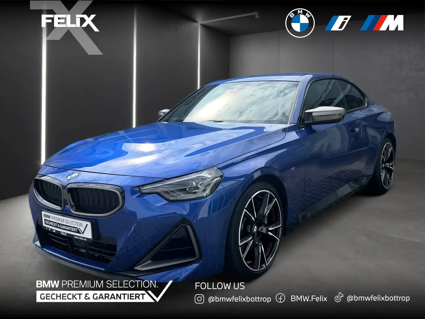 BMW 240 M240i Coupé+M SPORT+DAB+LIVE COCKPIT PRO+ Bleu - 1