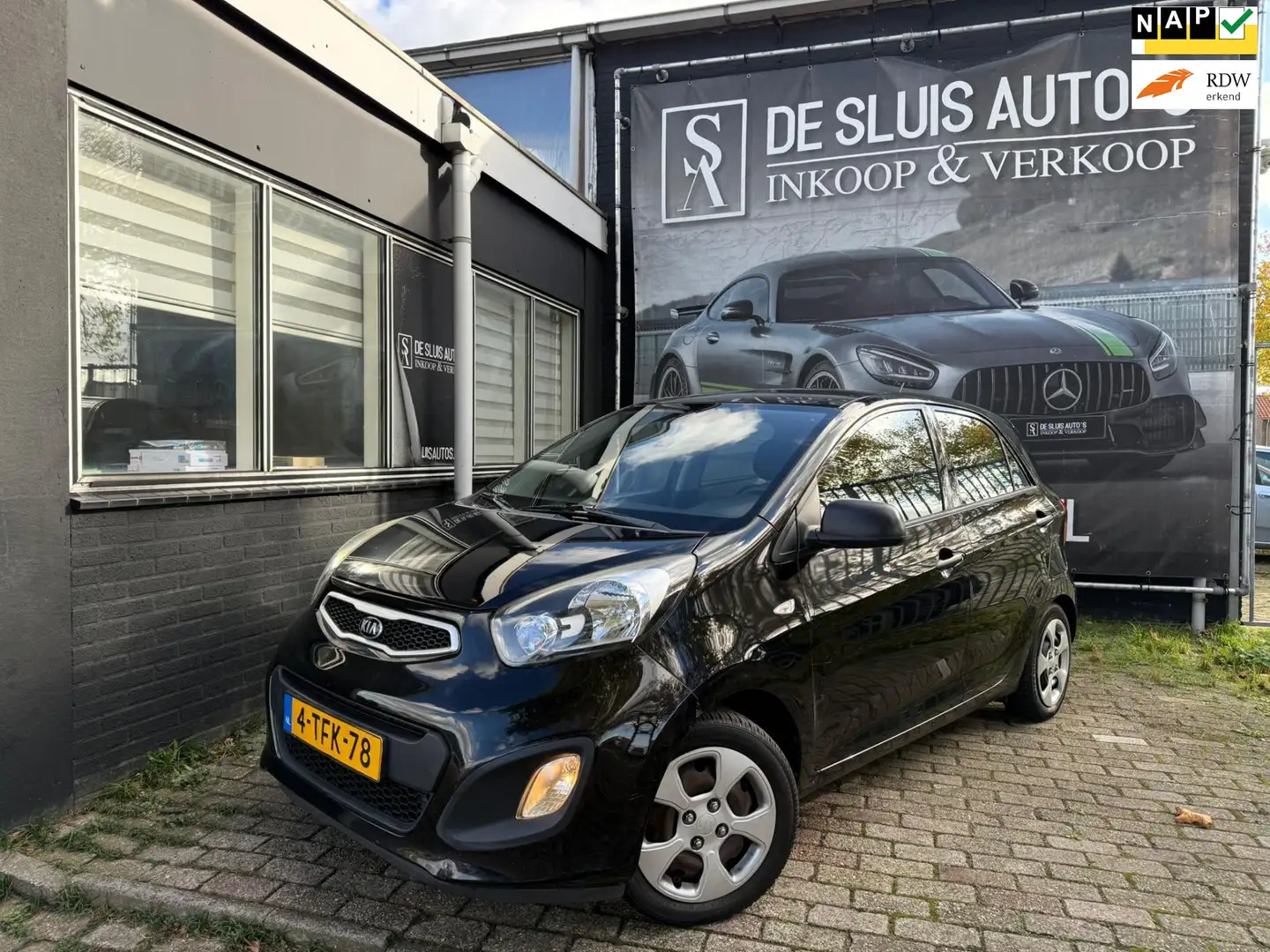 Kia Picanto 1.0 CVVT ISG Airco Parkeer Schade Zwart - 1