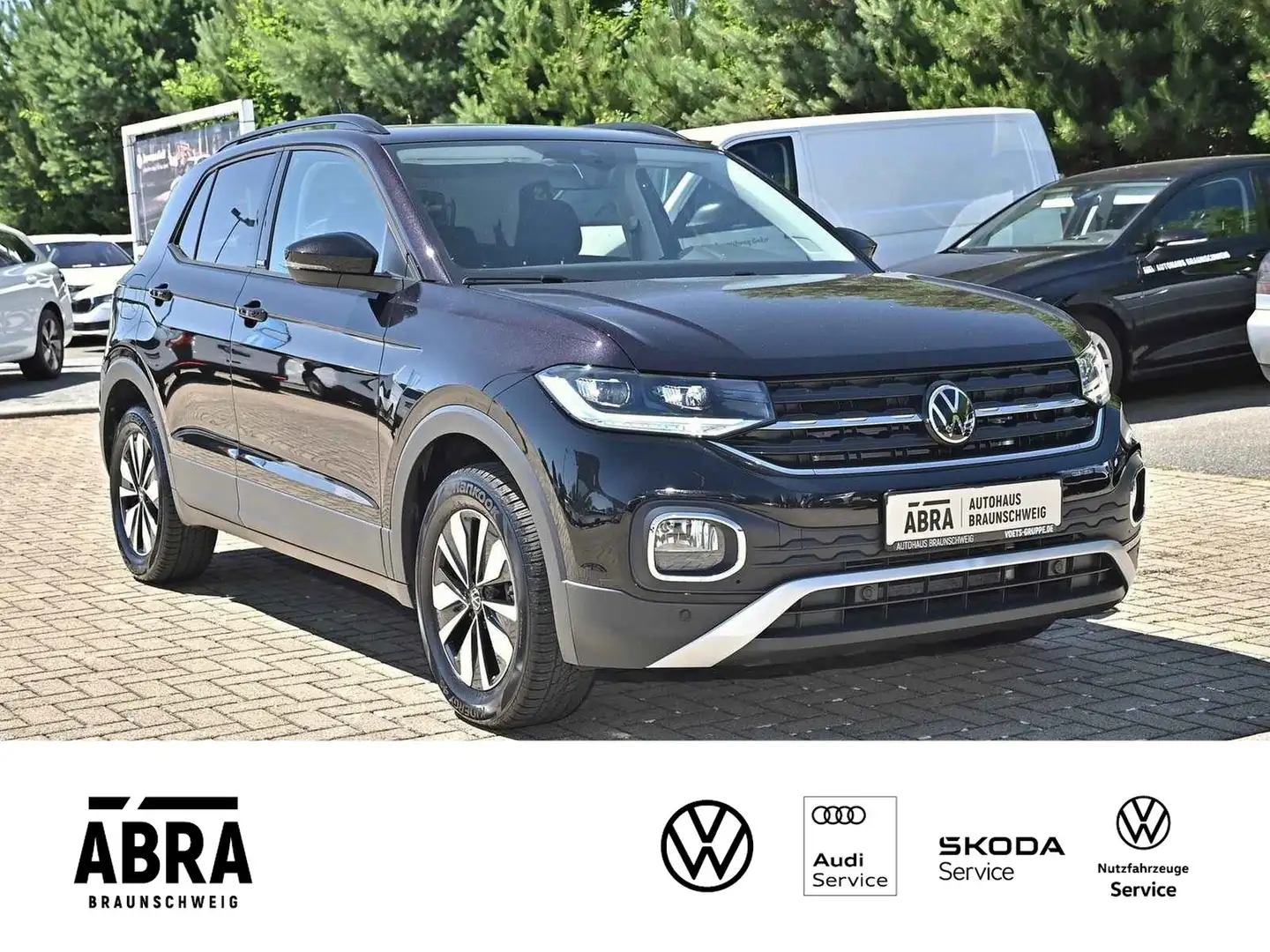 Volkswagen T-Cross 1.0 TSI Move DSG LED+NAV+CAM+ACC+LANE Schwarz - 2