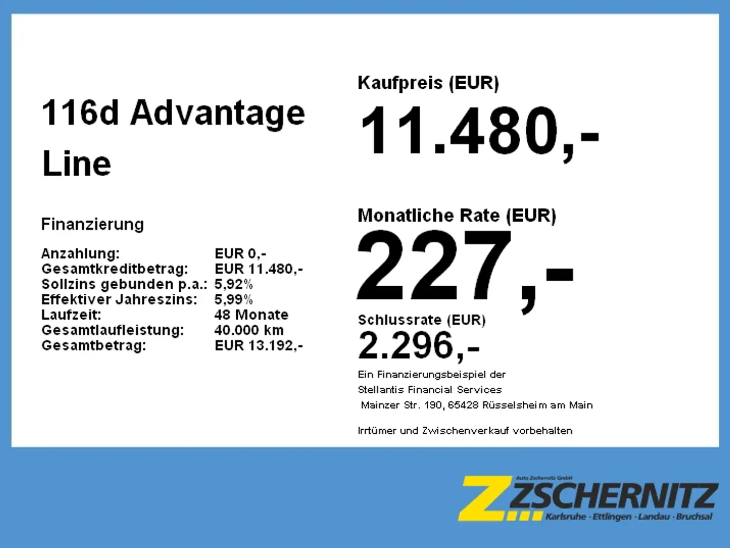 BMW 116 d Advantage Line +Navi KlimaA AHK PDC Schwarz - 2