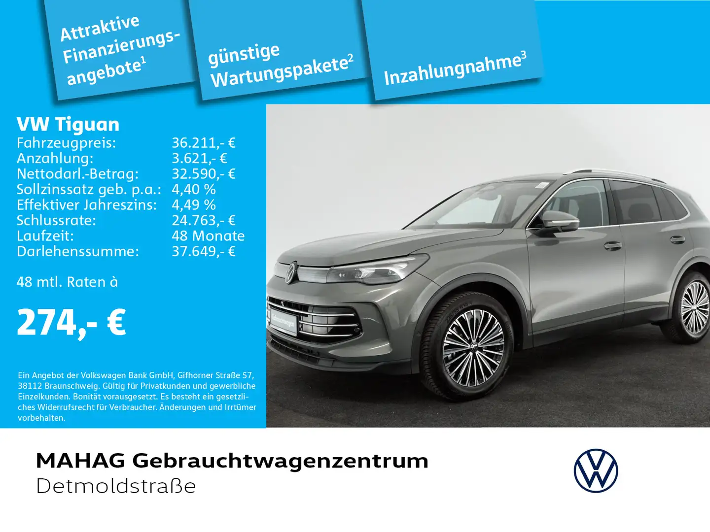 Volkswagen Tiguan 2.0 TDI ELEGANCE NEWMODEL Navi IQ.LIGHT A Vert - 1