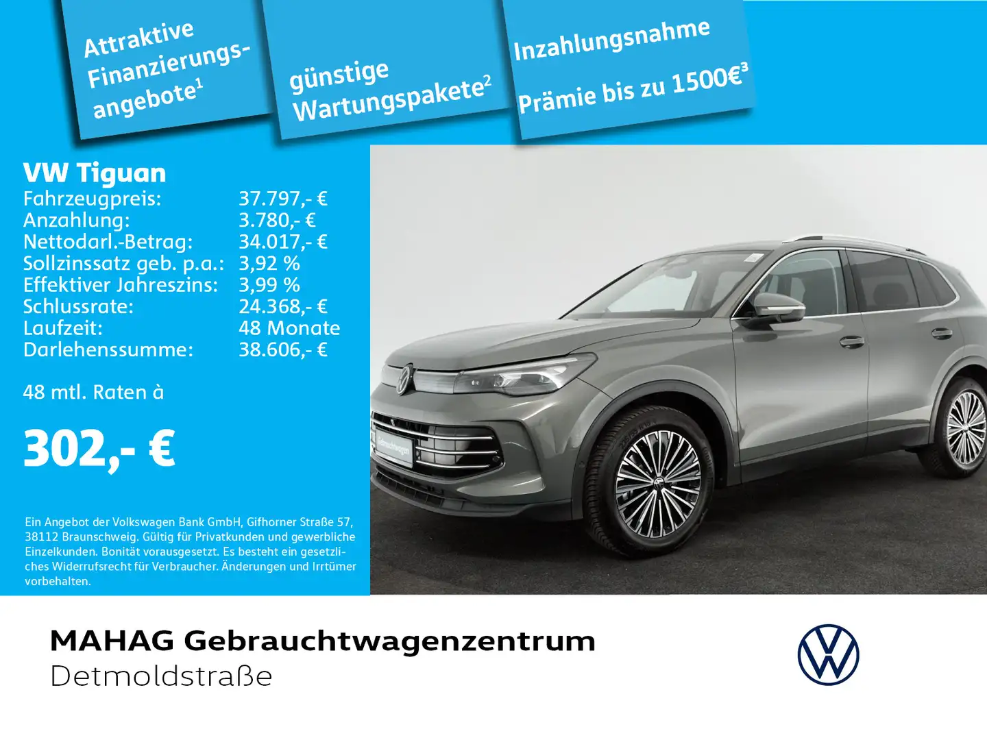 Volkswagen Tiguan 2.0 TDI ELEGANCE NEWMODEL Navi IQ.LIGHT A Groen - 1