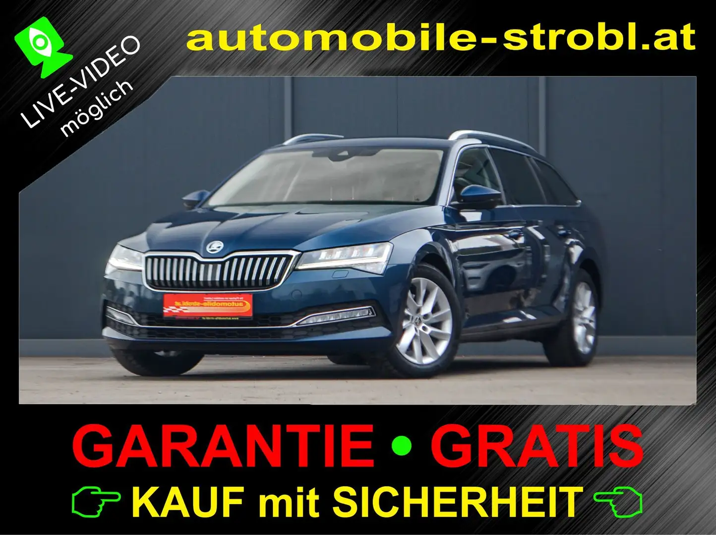 Skoda Superb TDI DSG Premium * LED * RearC. * Leder * GARANTIE* Kék - 1