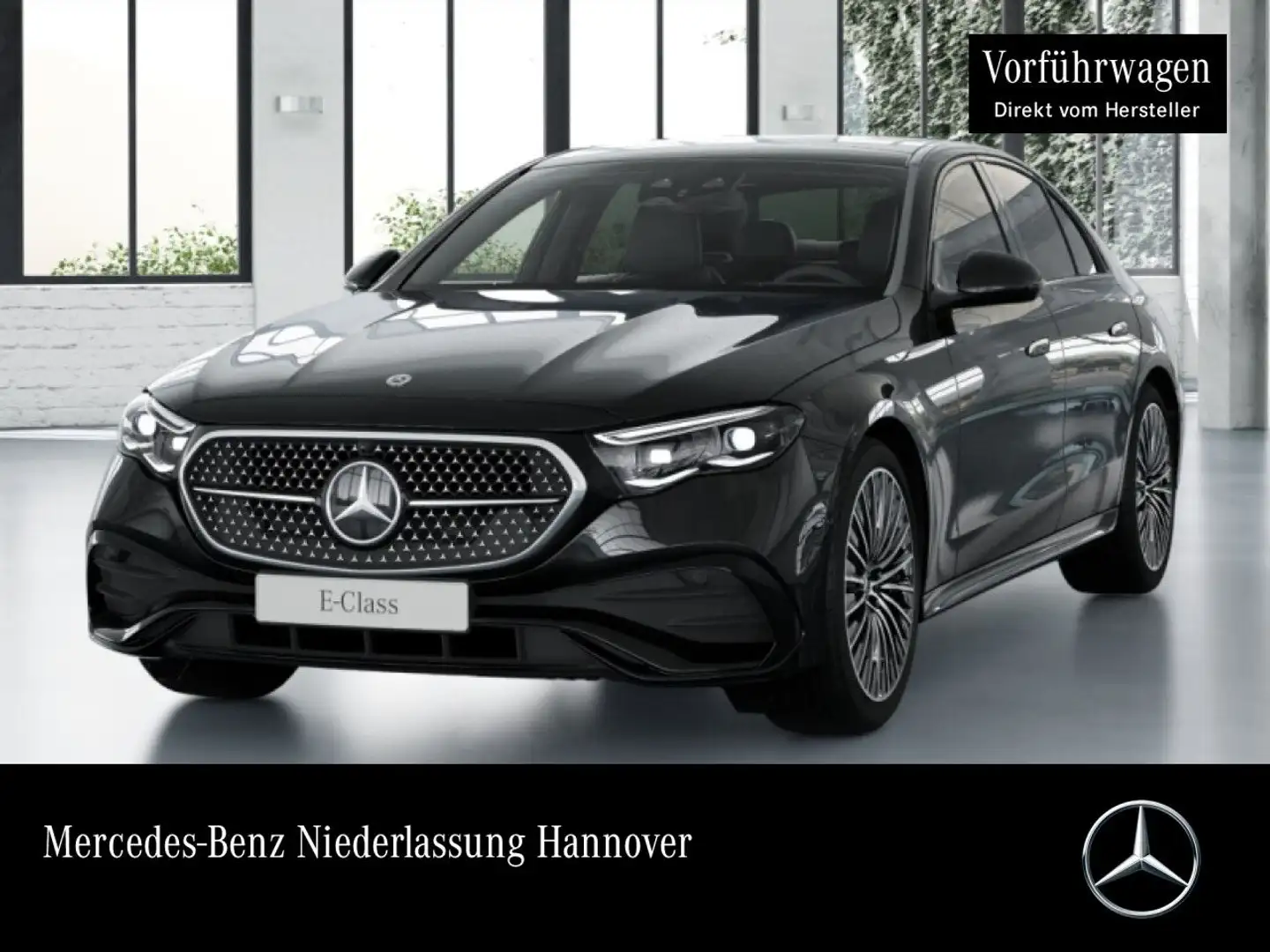 Mercedes-Benz E 220 d AMG Fahrass 360° Pano Distr. Night PTS 9G Zwart - 1
